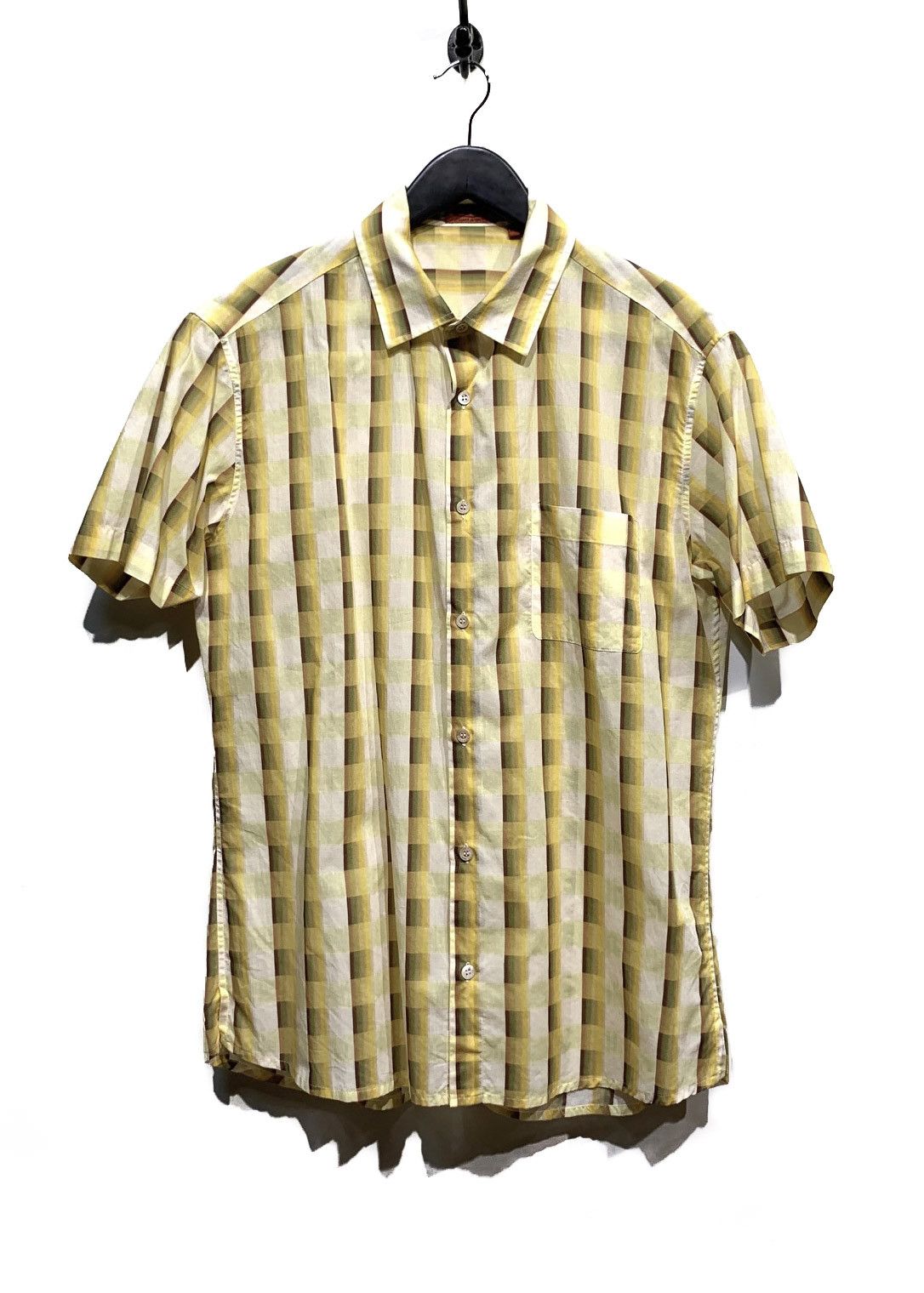 Missoni Missoni Yellow Short Sleeves Pocketed Buttoned Shirt Size US L / EU 52-54 / 3 - 1 Thumbnail