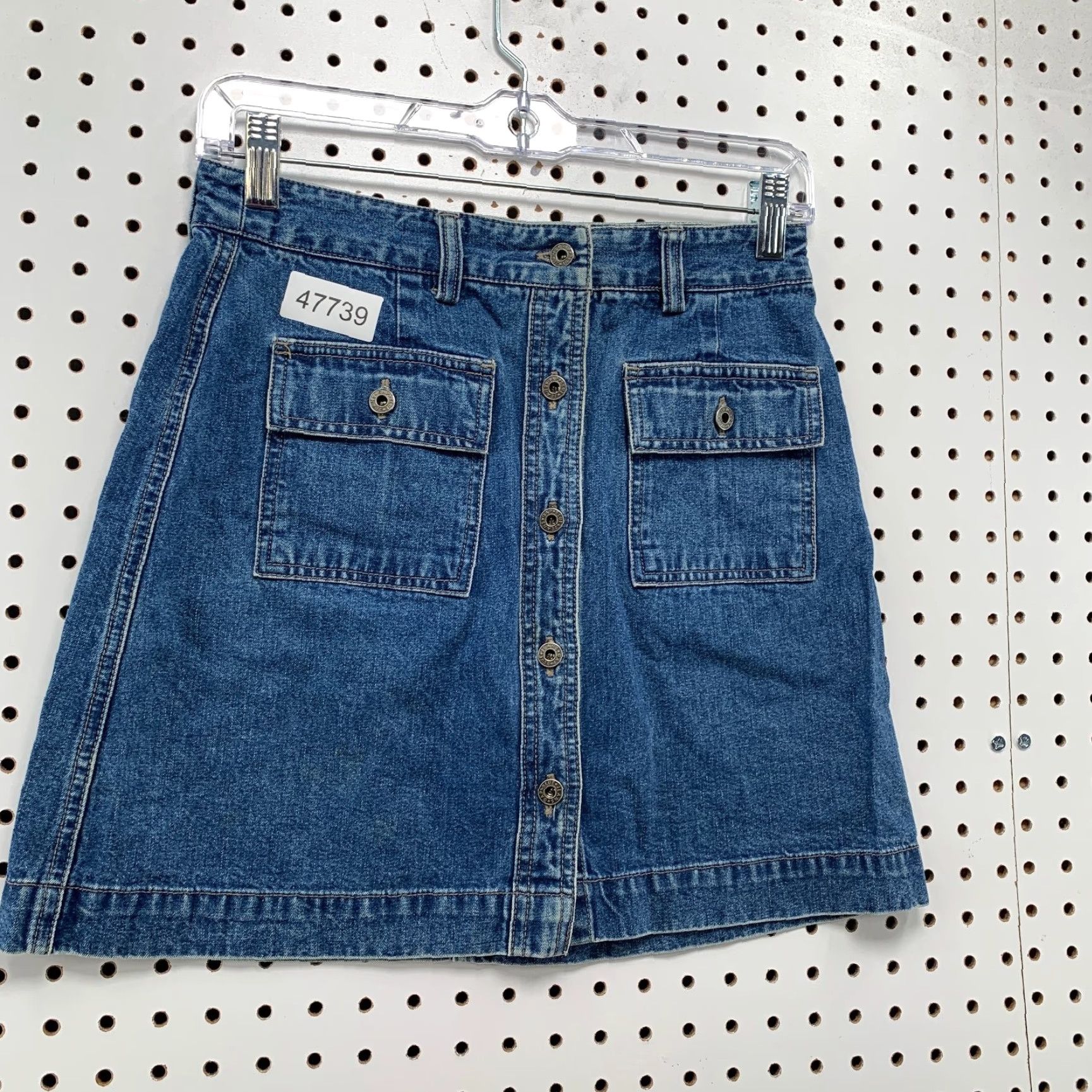 Gap Vintage Gap Cargo Denim Skirt Womens Size 4 Blue Y2K Pockets Button Front 26x16 Size 27" / US 4 / IT 40 - 6 Thumbnail