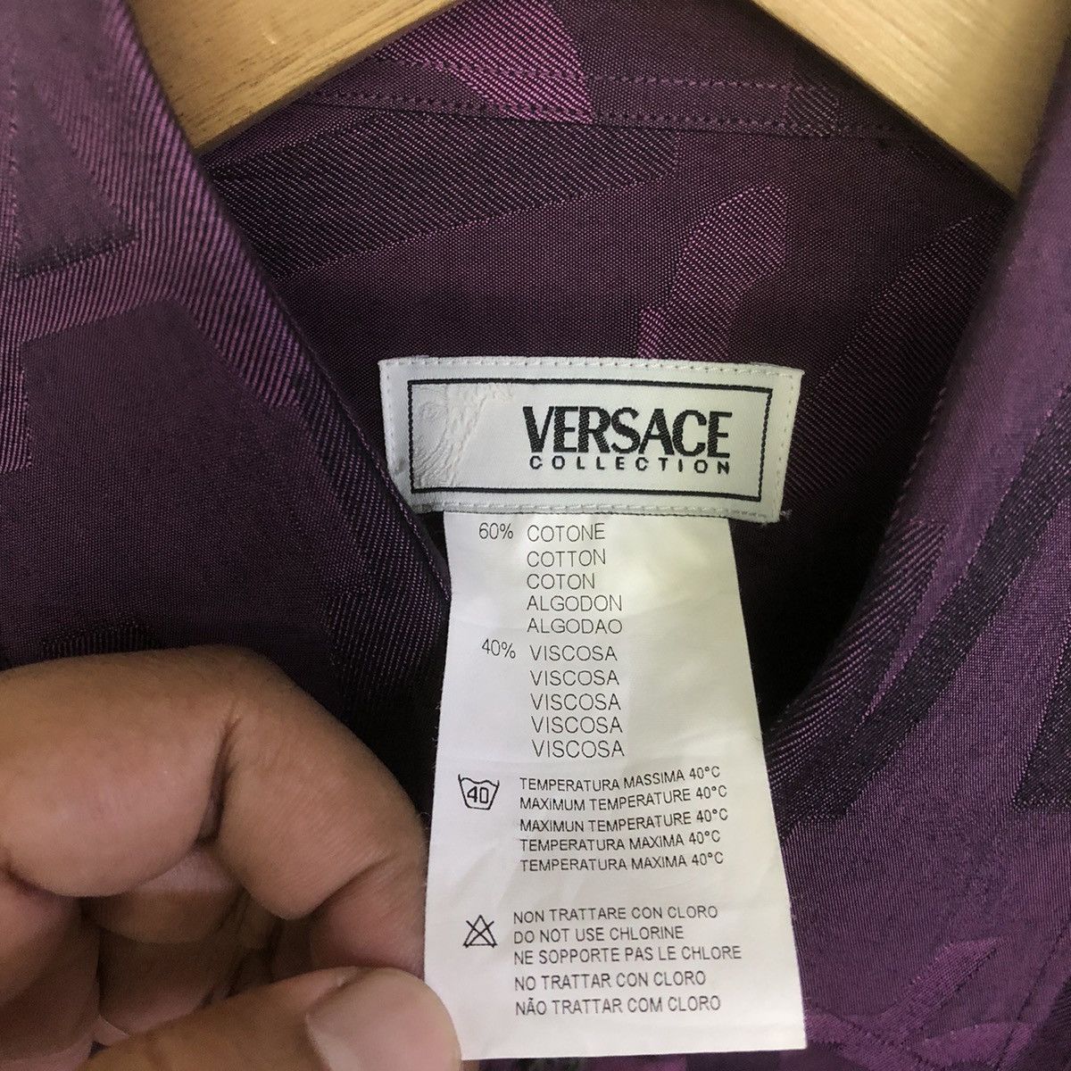 Versace VERSACE COLLECTION SPELLOUT BUTTON SHIRT Size US L / EU 52-54 / 3 - 11 Thumbnail