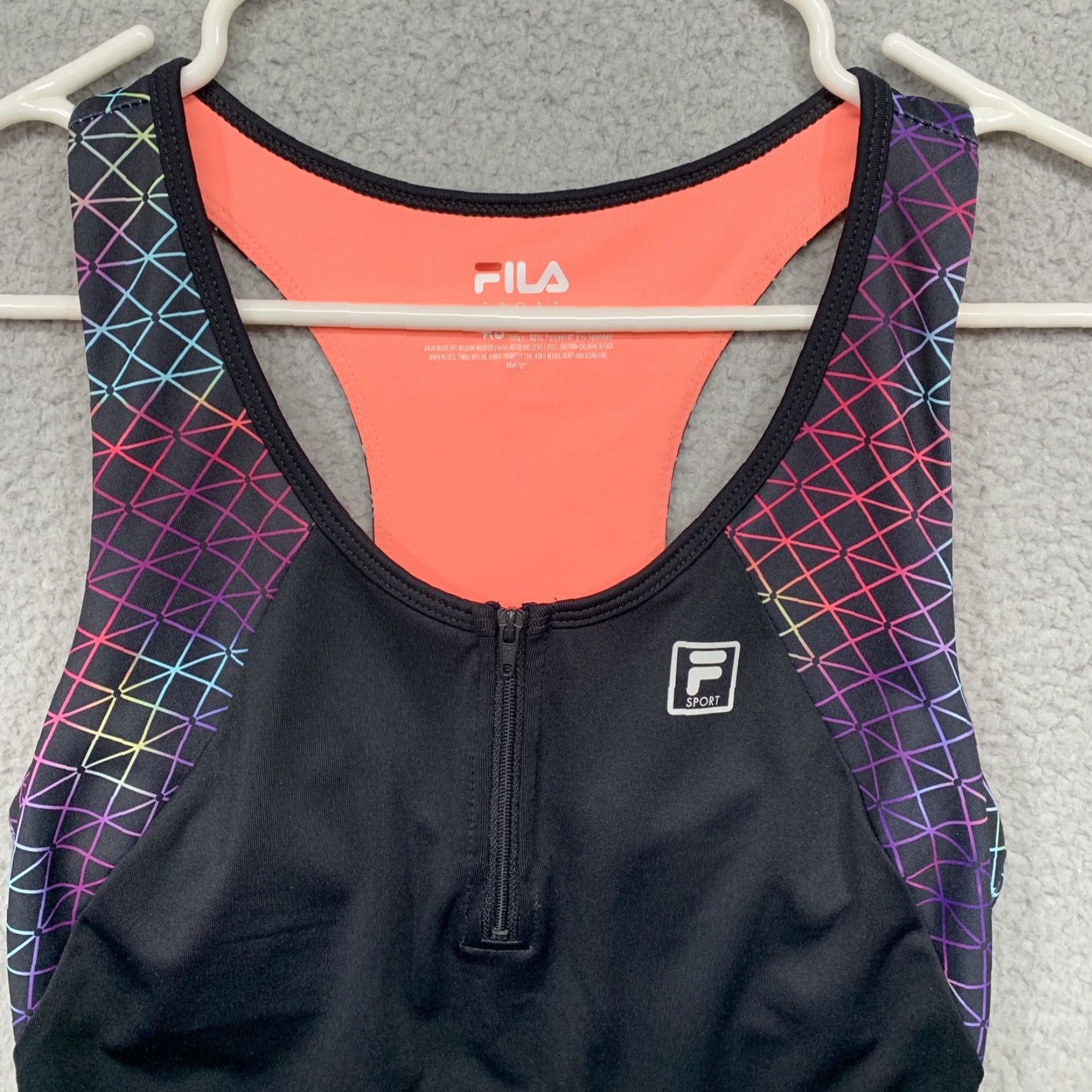Fila Fila Sport Athletic Top Women’s XS Black Multi-Color Racerback Bra Size XS / US 0-2 / IT 36-38 - 2 Thumbnail
