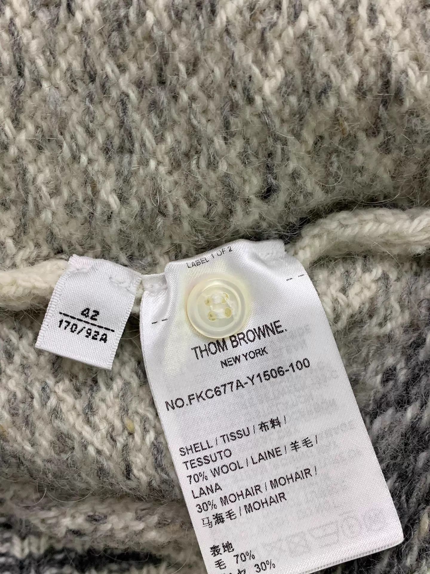 Thom Browne Thom Browne White Colorblock Fair Isle Cardigan 42 Size M / US 6-8 / IT 42-44 - 5 Thumbnail