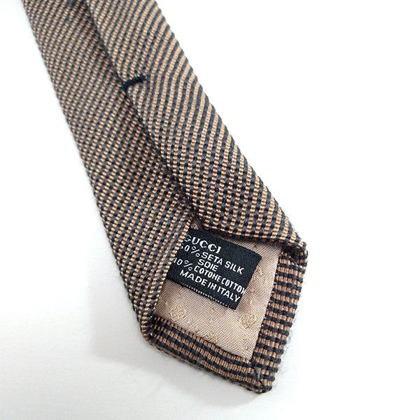 Gucci Vintage 1980s GUCCI Tie Necktie Striped Italy 60% Pure Silk Size ONE SIZE - 7 Thumbnail