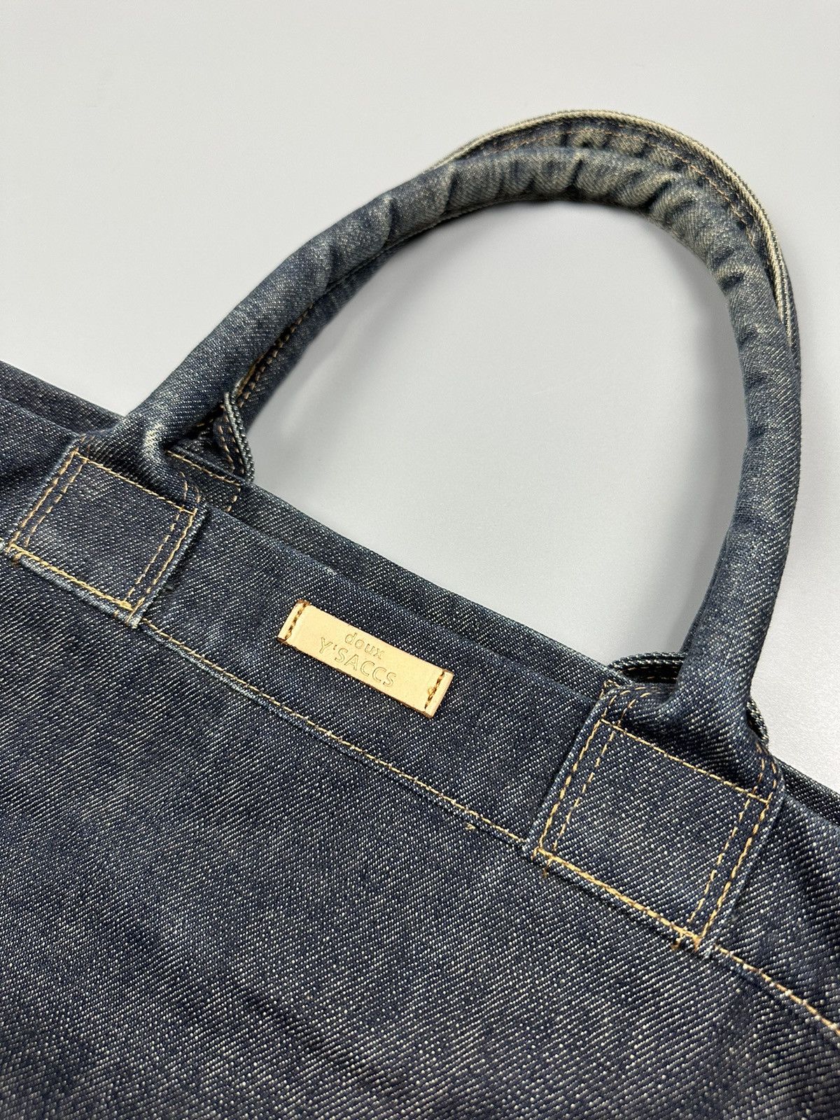 Y's × Yohji Yamamoto Vintage Y’saccs Doux Yohji Yamamoto Denim Tote Bag Size ONE SIZE - 3 Thumbnail
