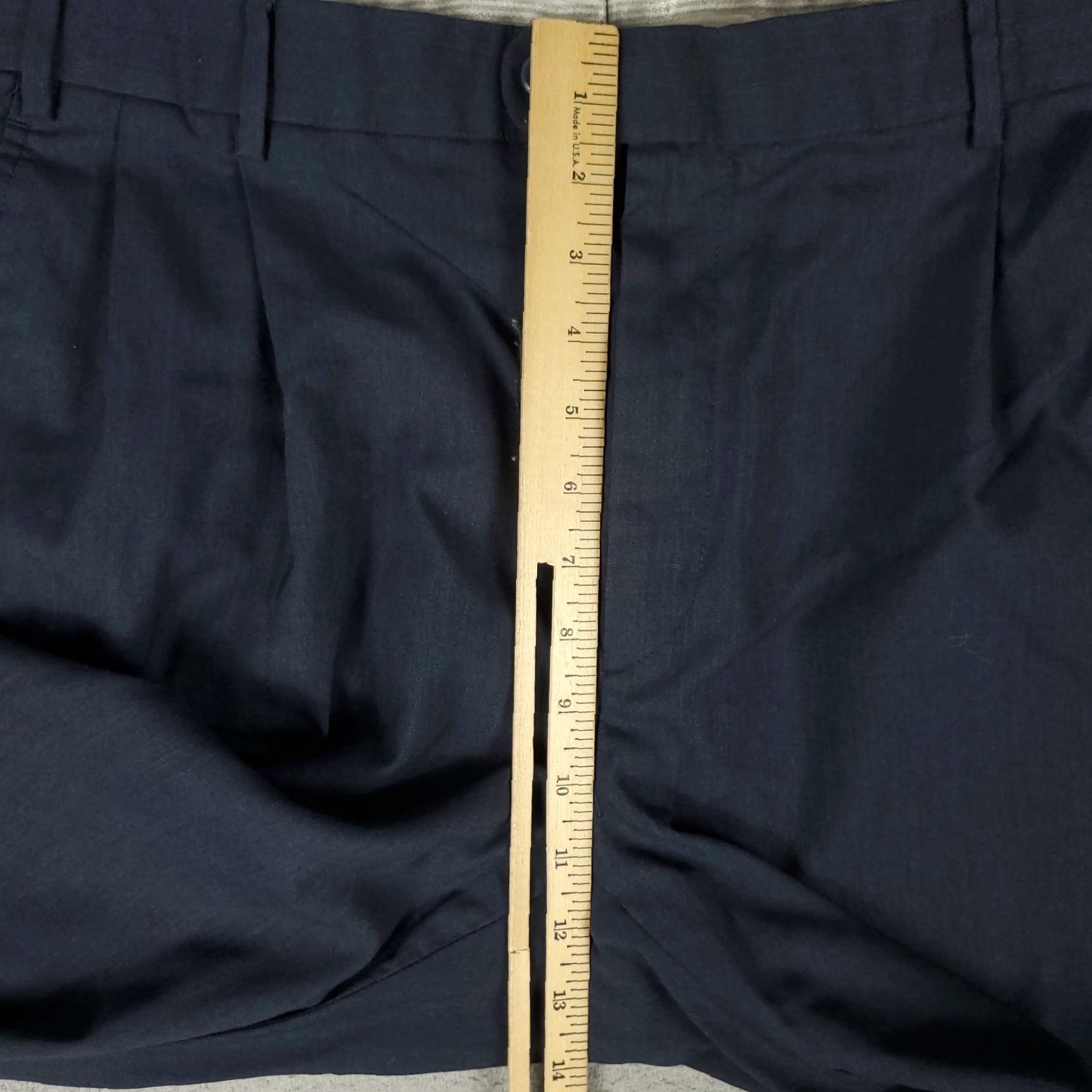 Zanella Zanella Pants Mens 40x32 Blue Pleated Cuffed Dress Slacks Trousers Chino Wool Regular Front Type Pleated Size US 40 / EU 56 - 5 Thumbnail
