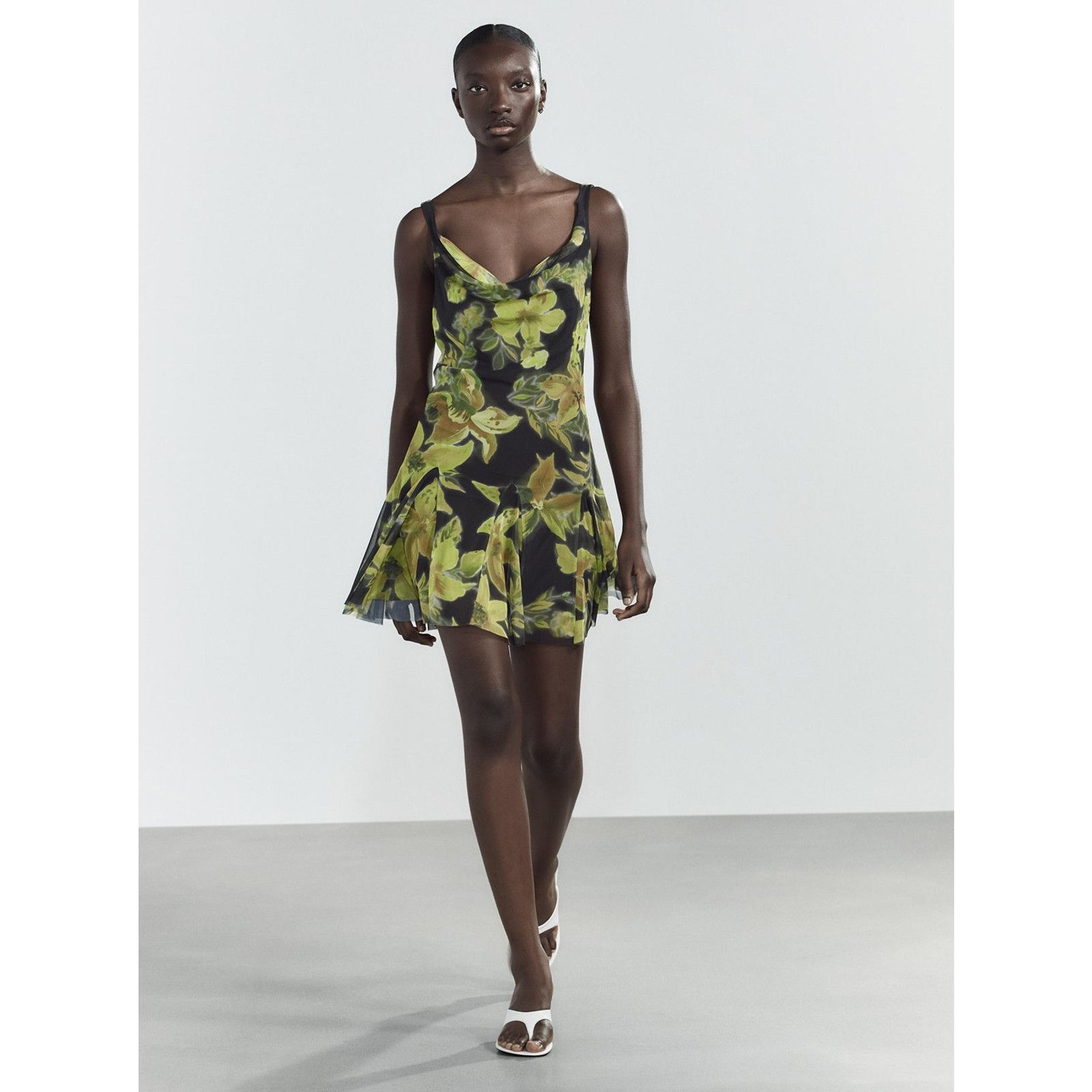 Zara ZARA Printed Draped Mini Dress NWT Size L / US 10 / IT 46 - 21 Thumbnail