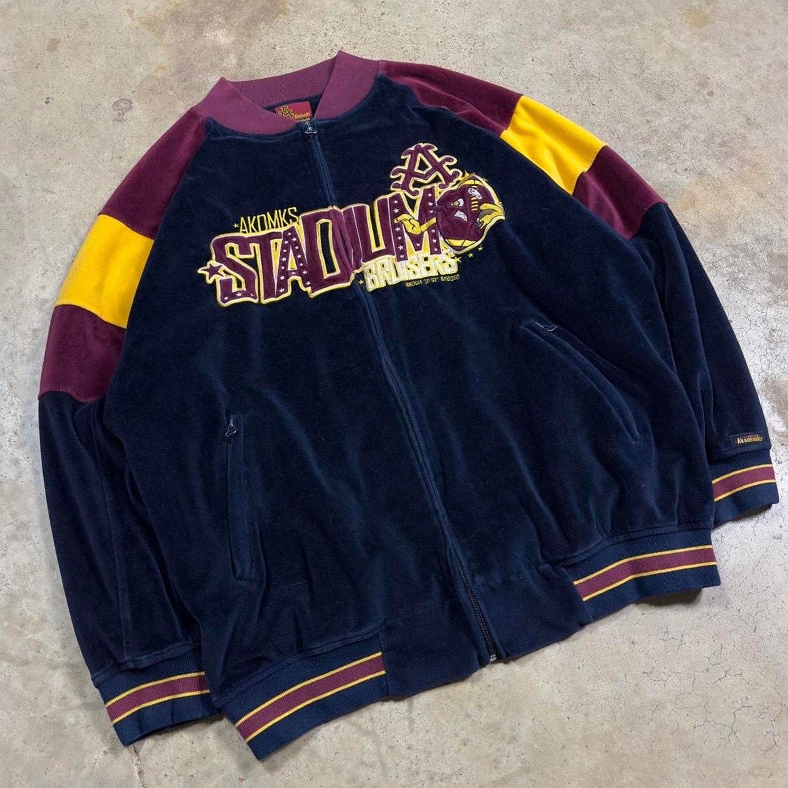 Akademiks × Japanese Brand × Southpole Akademiks Dark Navy Retro 00's Graphic Zip-Up Jacket Size US XL / EU 56 / 4 - 1 Thumbnail