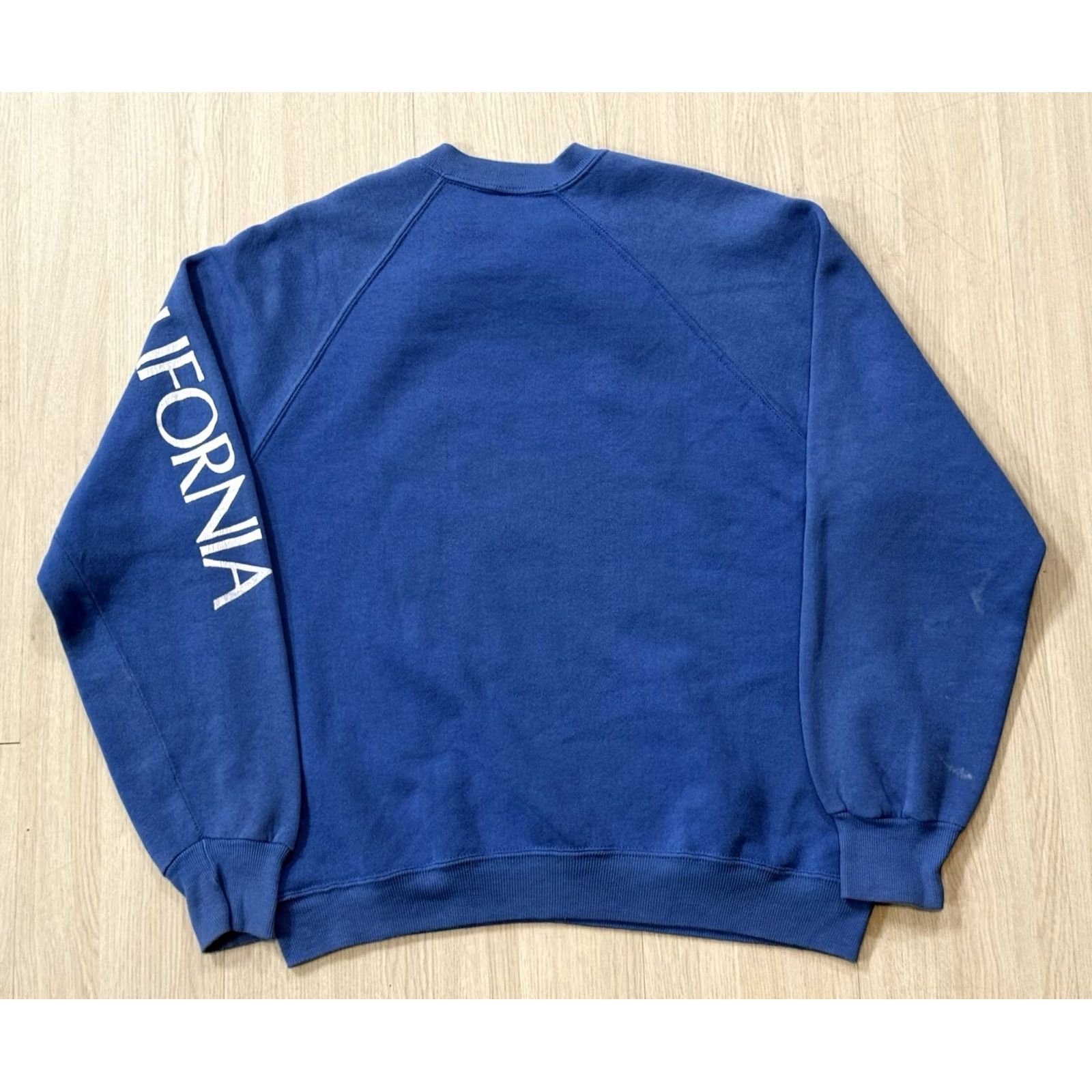 Jerzees VINTAGE Jerzees The City Crewneck Sweatshirt M Blue Cotton Polyester Fleece Graphic Print Unisex Adults 80s USA California Hipster Size US M / EU 48-50 / 2 - 2 Thumbnail