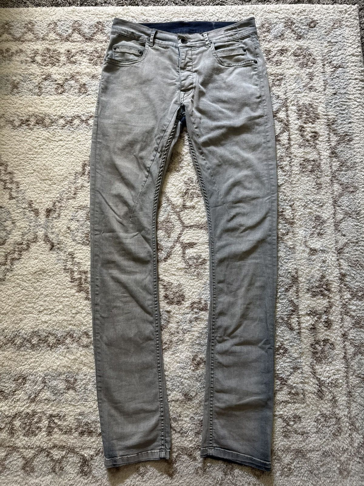 Rick Owens FW13 Rick Owens Detroit Cut Mineral Dust Denim Size US 30 / EU 46 - 1 Thumbnail
