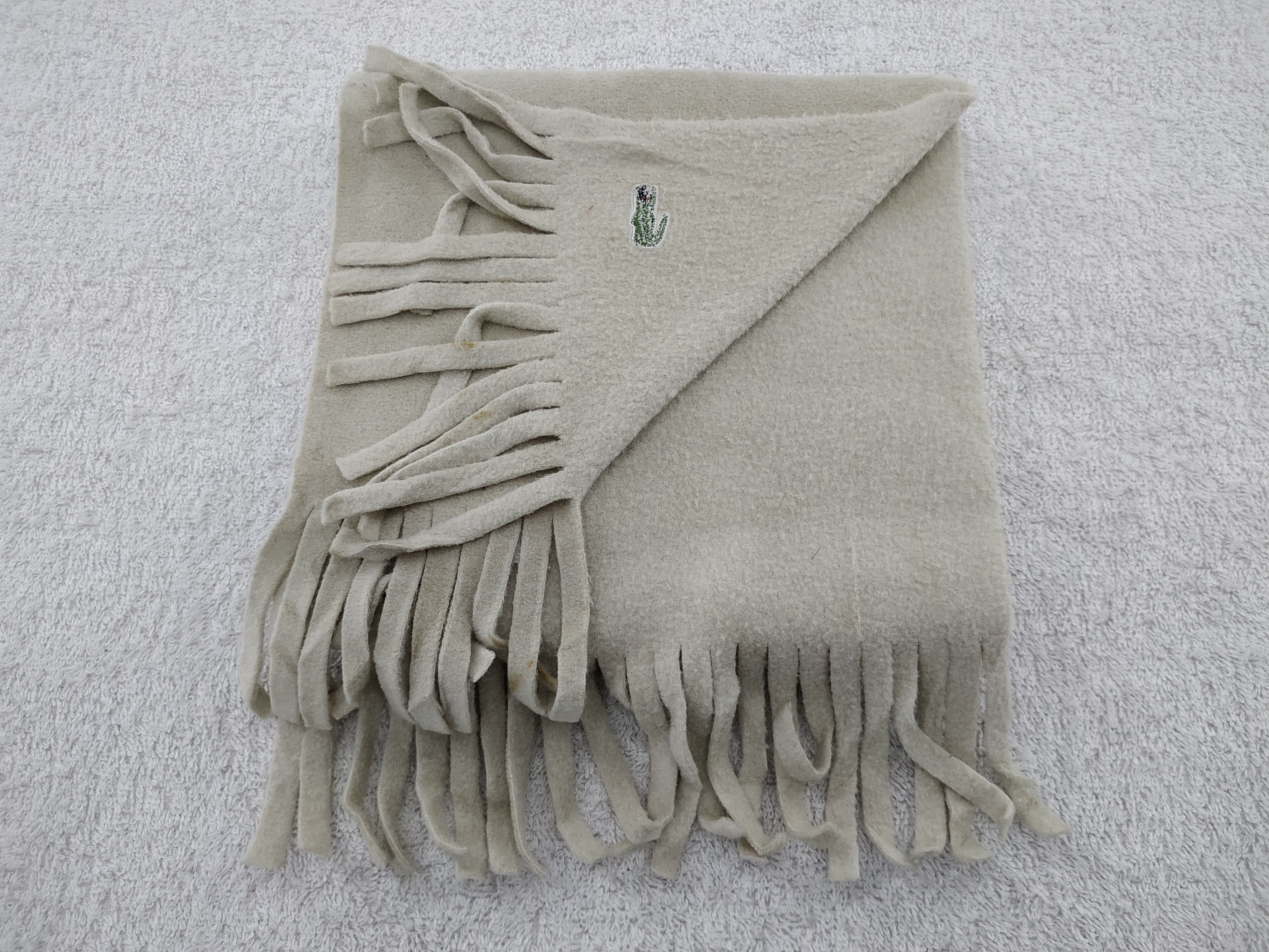 Lacoste Vintage Lacoste Scarf/Muffler/Neckwear MF195 Size ONE SIZE - 3 Thumbnail