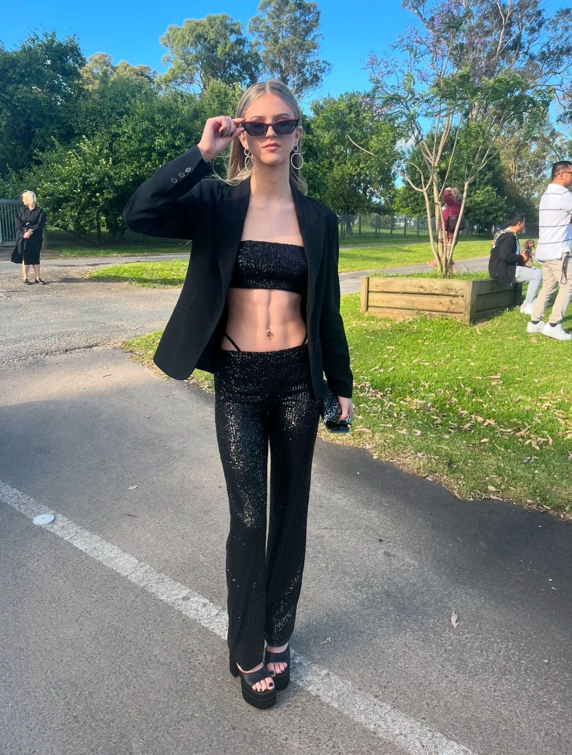 Versace IMOGEN TWO PIECE SET - BLACK Size XS / US 0-2 / IT 36-38 - 5 Thumbnail