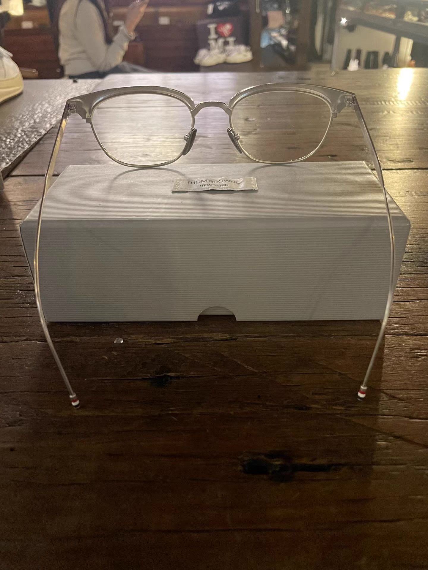 Thom Browne Thom Browne silver frame plain glasses. Ｑ25 Size ONE SIZE - 3 Thumbnail