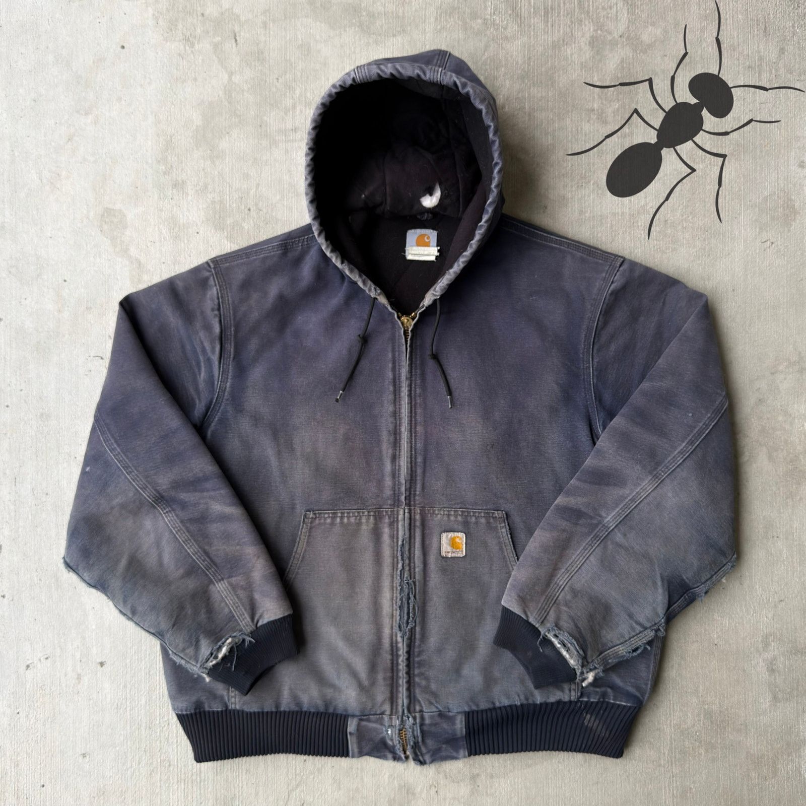 Carhartt × Vintage Vintage Y2K Carhartt J211 DNY blue hooded work