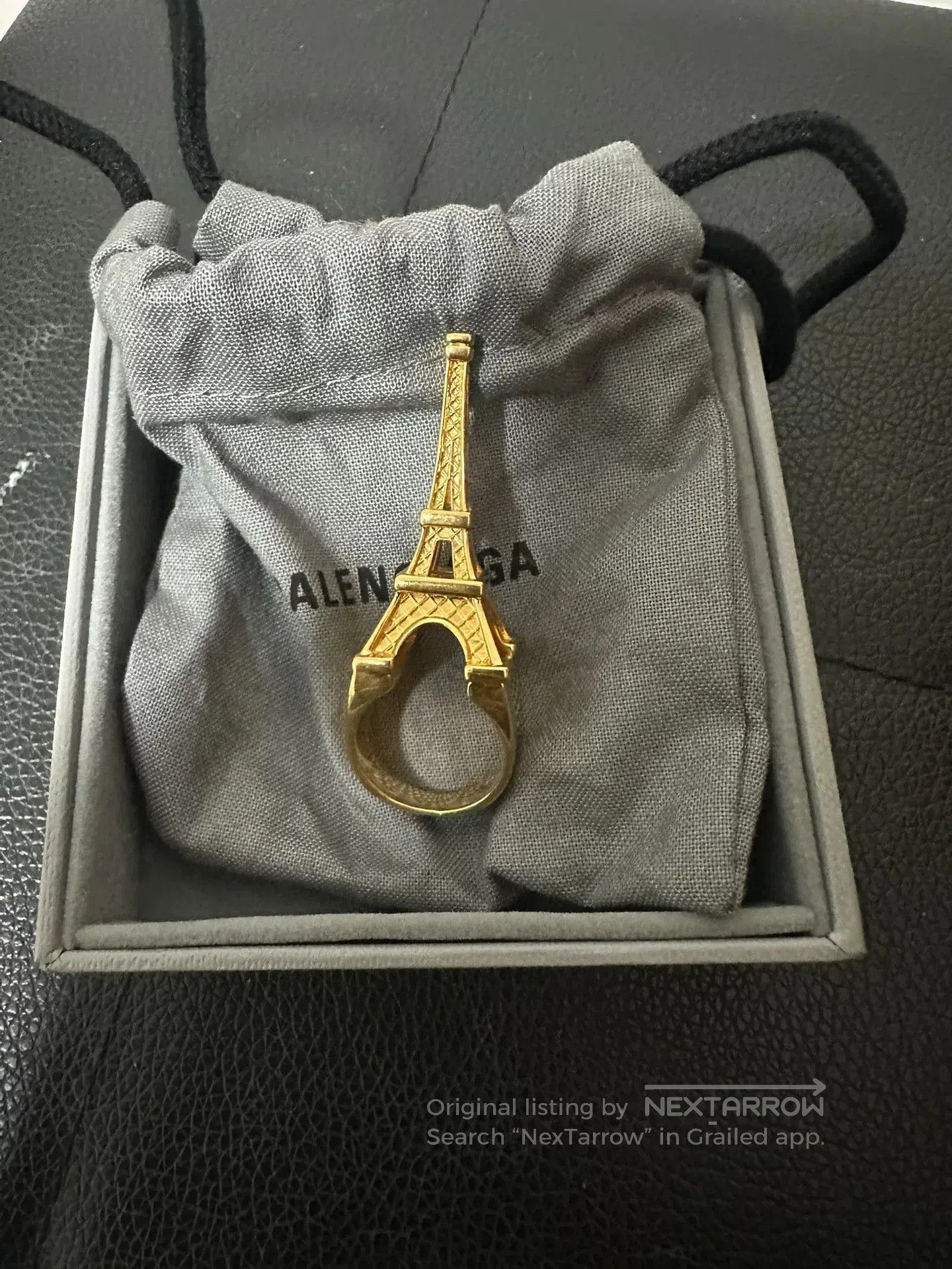 Balenciaga balenciaga eiffel tower ring in gold. Size ONE SIZE - 1 Thumbnail