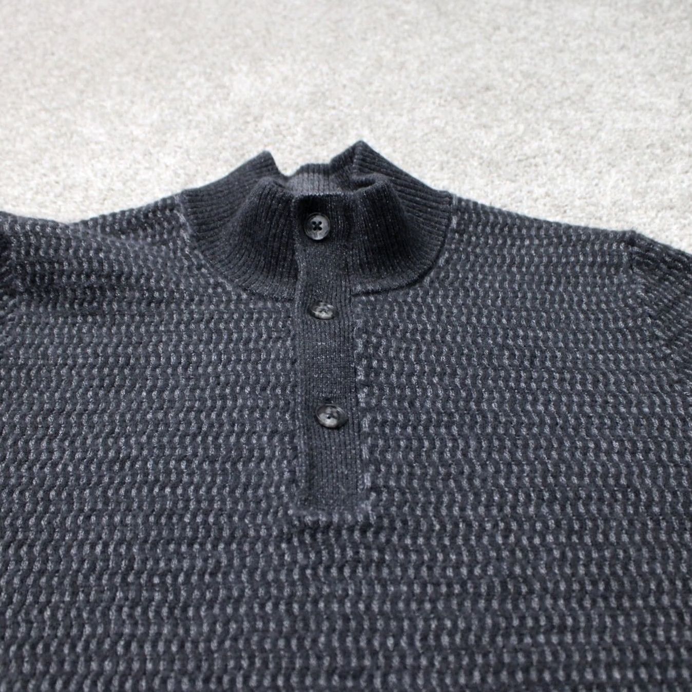 Joseph Abboud Joseph Abboud Sweater Mens Large Gray Merino Wool/Acrylic 1/4 Zip L/S Pullover Size US L / EU 52-54 / 3 - 4 Thumbnail
