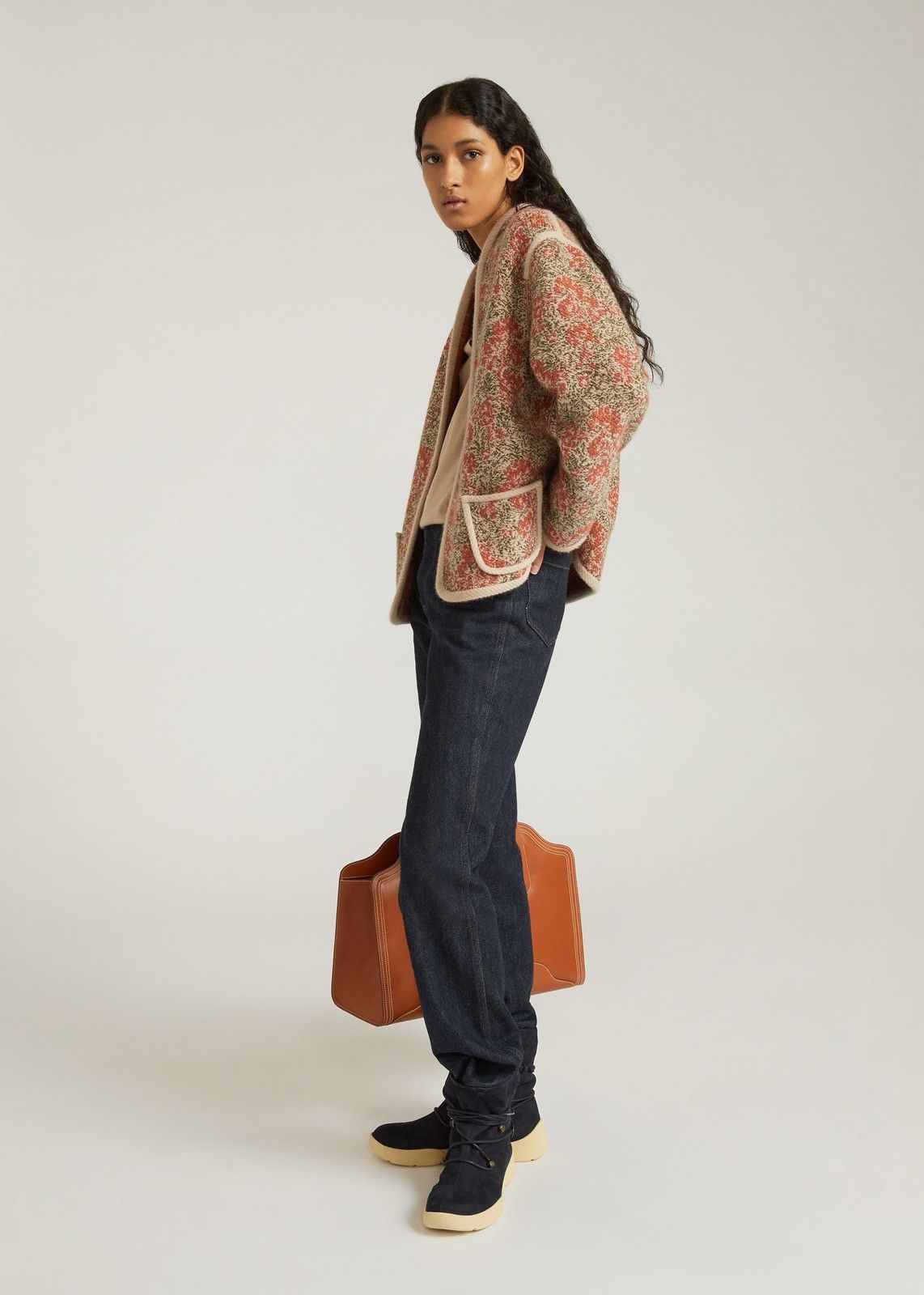 Loro Piana o1srvl11e1125 FAM7848 Lesa Jacquard Jacket in Multicolor Size XS / US 0-2 / IT 36-38 - 4 Thumbnail