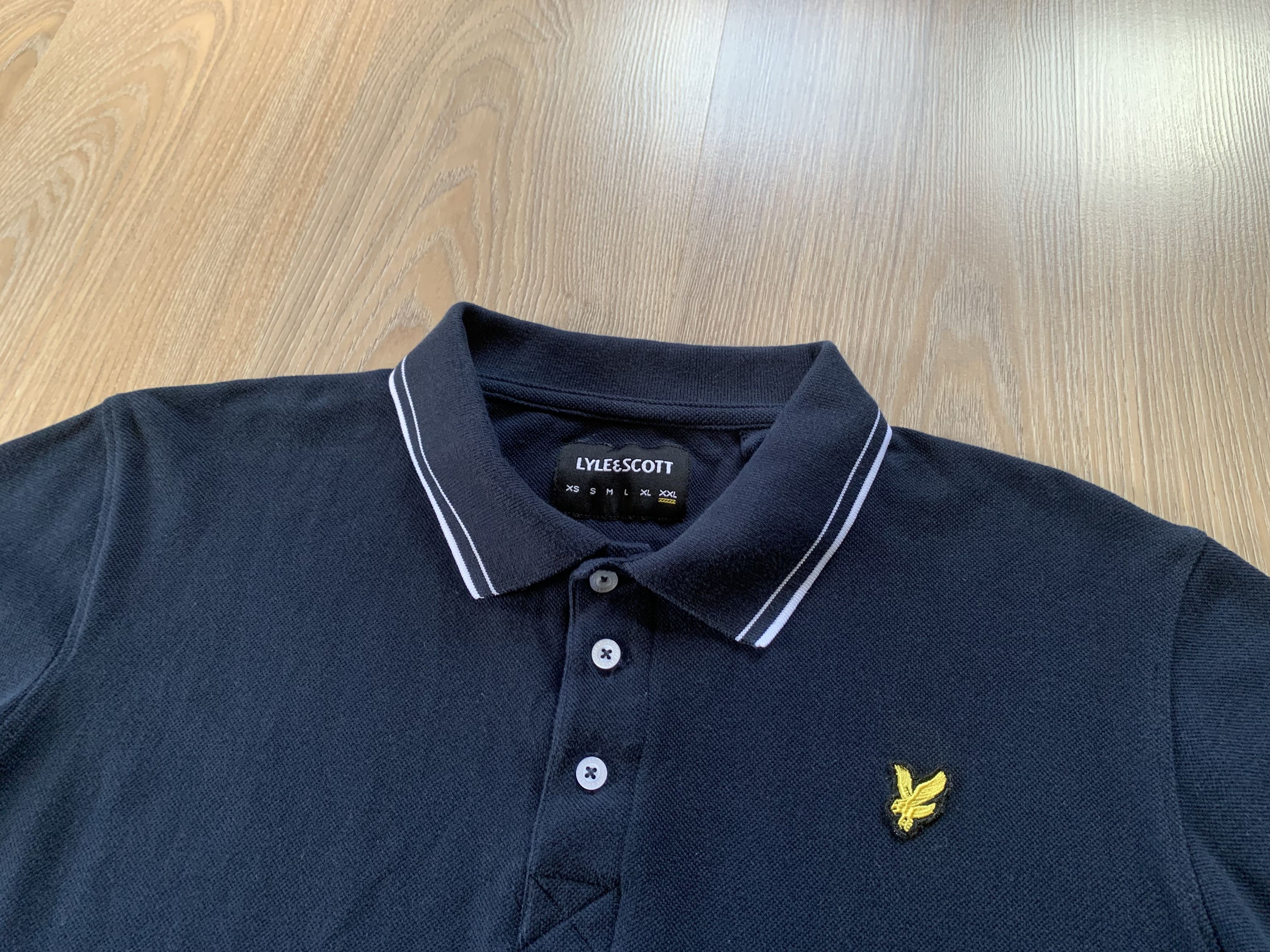 Lyle & Scott Lyle & Scott Navy Blue Cotton Polo T-Shirt Size US XXL / EU 58 / 5 - 4 Thumbnail