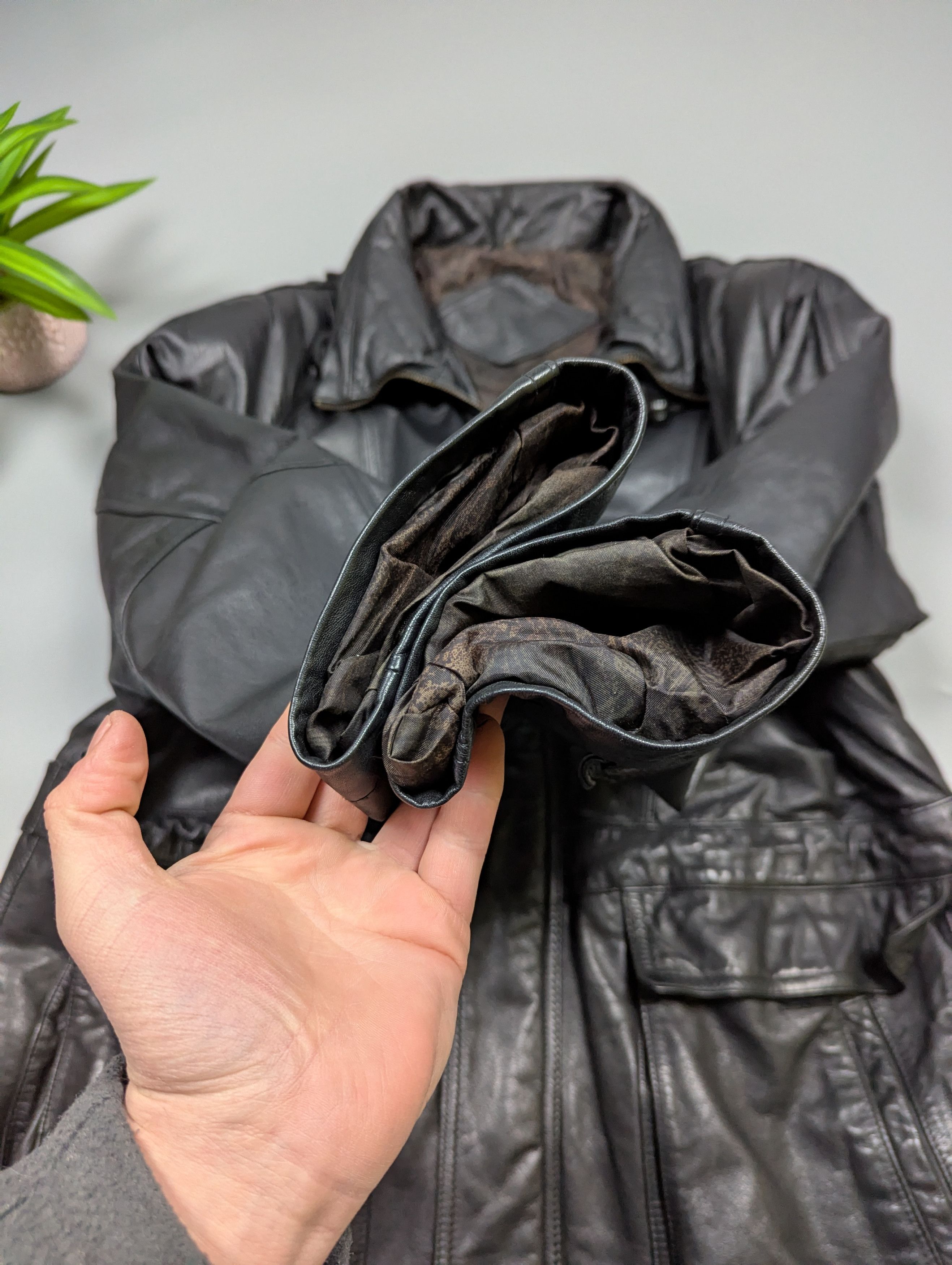 Vintage Vintage PRINCE Heavy Black Leather Multi-Pocket Jacket Size US L / EU 52-54 / 3 - 6 Thumbnail