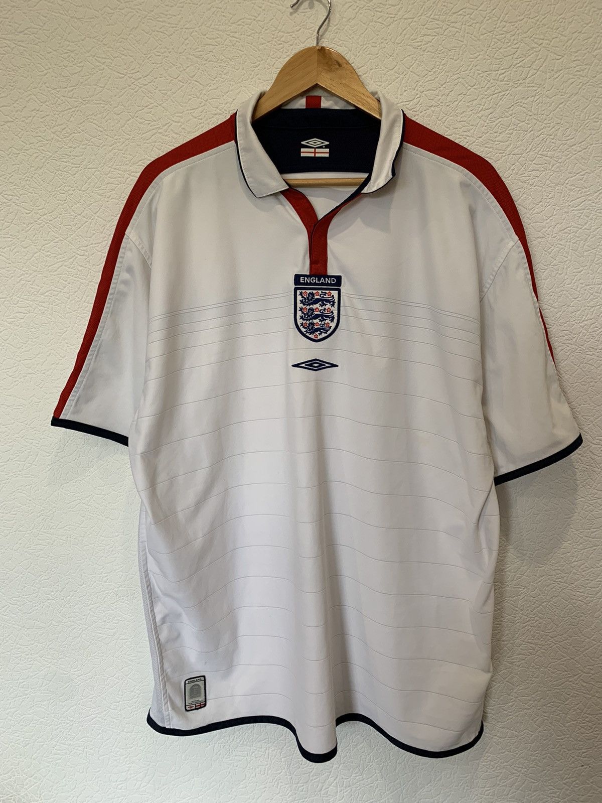 Maillot Angleterre England Jersey 2004 Manche Longue Umbro
