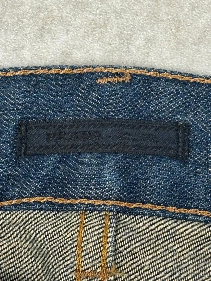 Prada 2000s Prada Tapered Fit Navy Brut Regular Denim Jeans Size US 32 / EU 48 - 10 Thumbnail