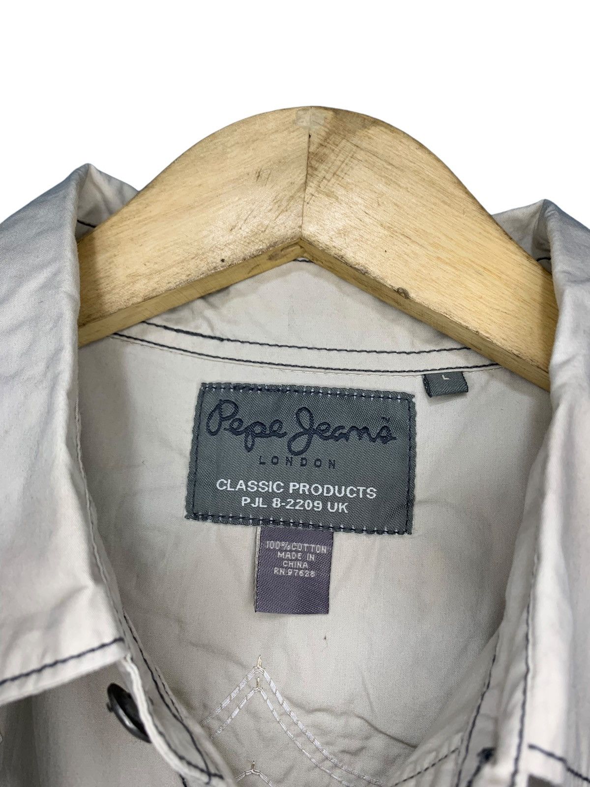14th Addiction × Beauty Beast × Pepe Jeans Vintage Pepe Jeans big cross studded rock patches shirt Size US L / EU 52-54 / 3 - 10 Thumbnail