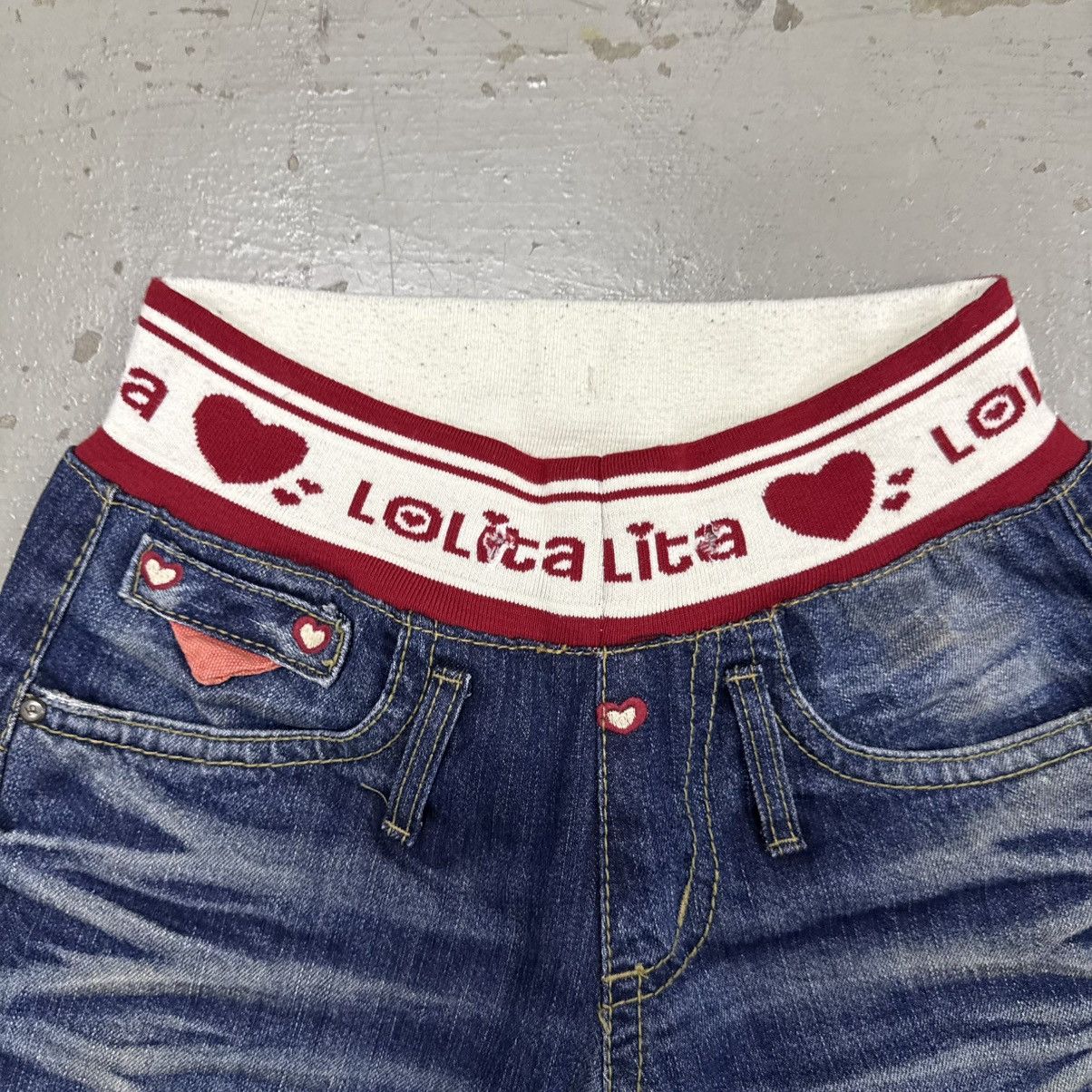 Hysteric Glamour Yoshitomo Nara X Lolita Jeans Denim Short Pants Sagging Size 25" / US 0 / IT 36 - 6 Thumbnail