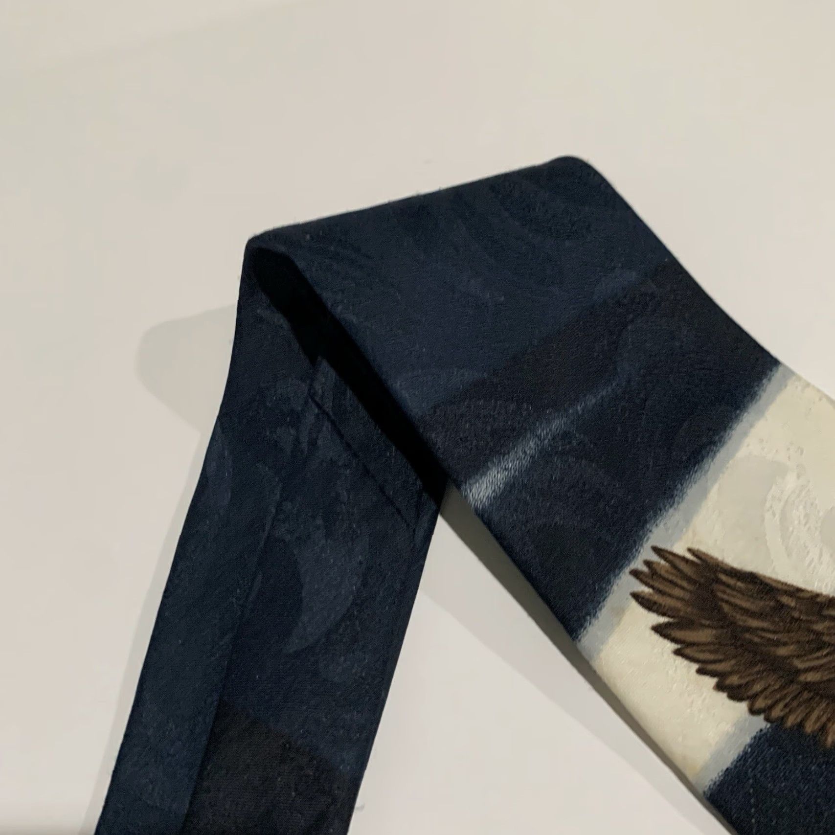 Vintage VINTAGE Bald Eagle Mens Tie 1995 Marc Dennis Master Of The Sky Birds Nest Patriotic USA Size ONE SIZE - 7 Thumbnail