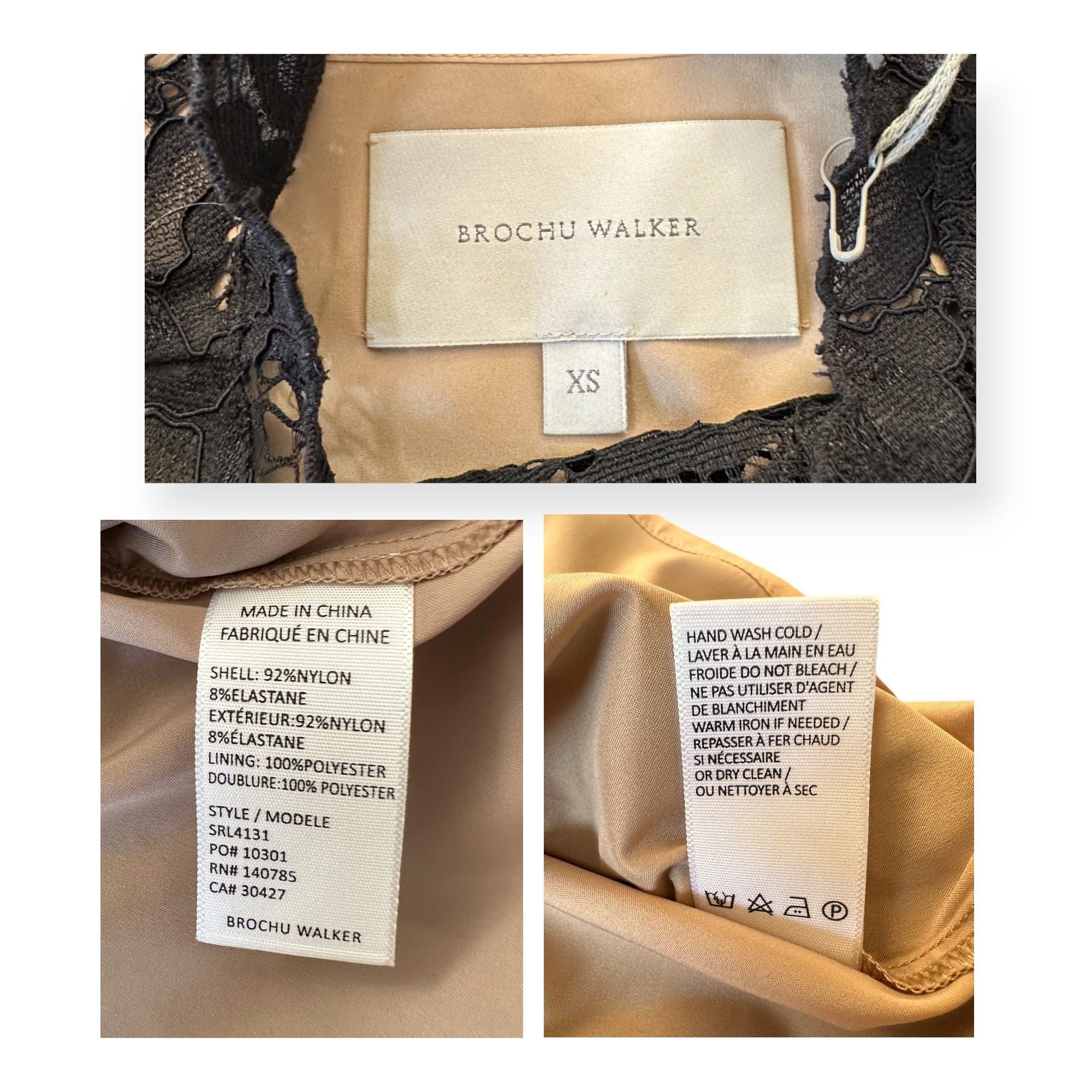 Brochu Walker Brochu Walker Donne Crewneck Floral Lace Top Black Size XS Size XS / US 0-2 / IT 36-38 - 3 Thumbnail