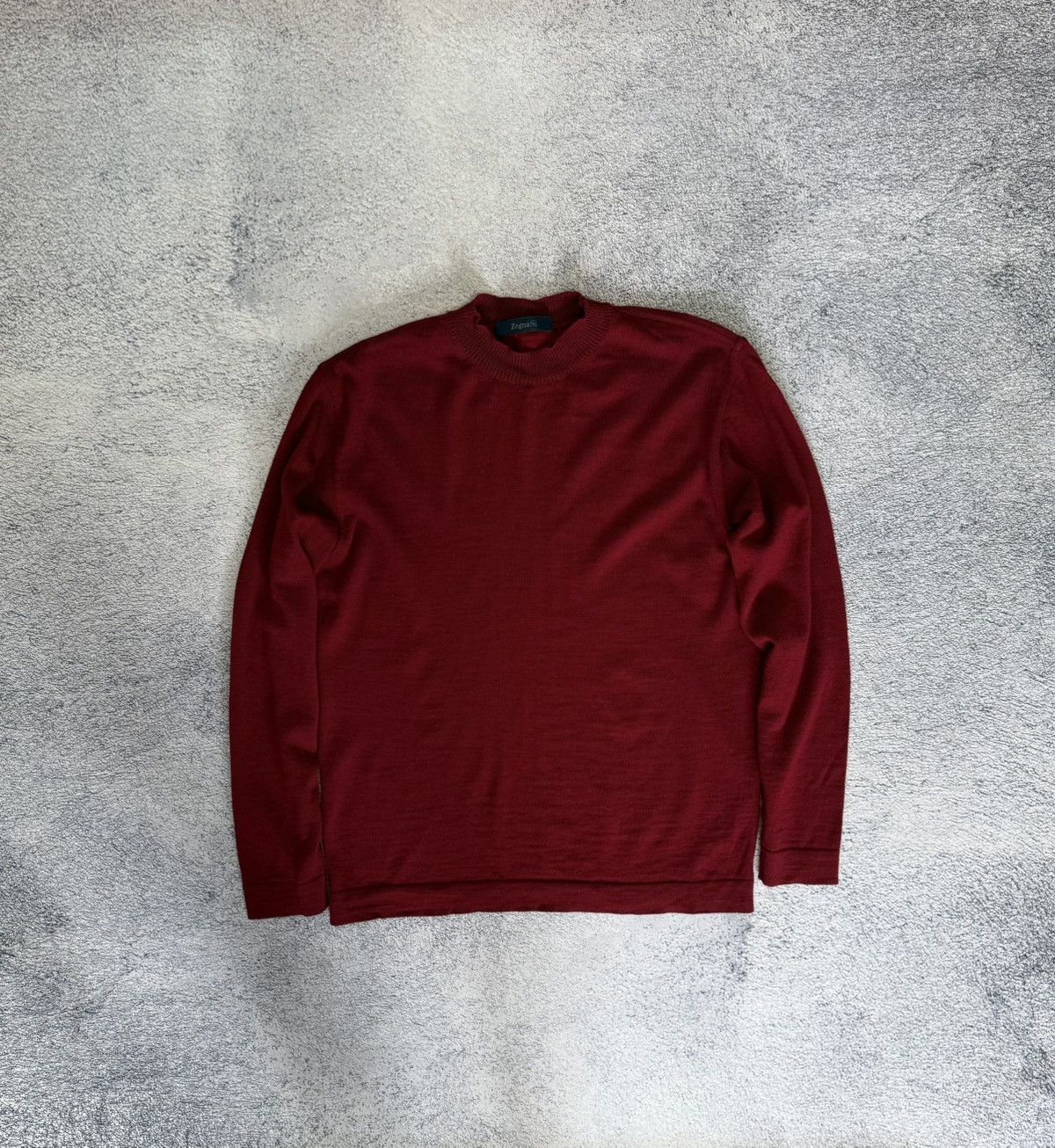 Ermenegildo Zegna ZEGNA SPORT 100% Wool Sweater Pullover Men M Burgundy Italy Size US M / EU 48-50 / 2 - 3 Thumbnail