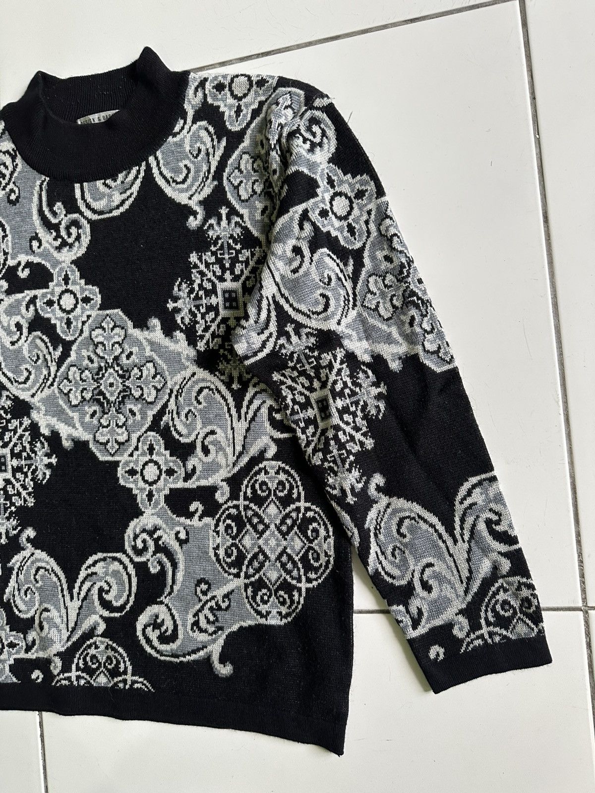 Japanese Brand Vintage Ragalia Printed Cotton Knit Sweater Size M / US 6-8 / IT 42-44 - 3 Thumbnail