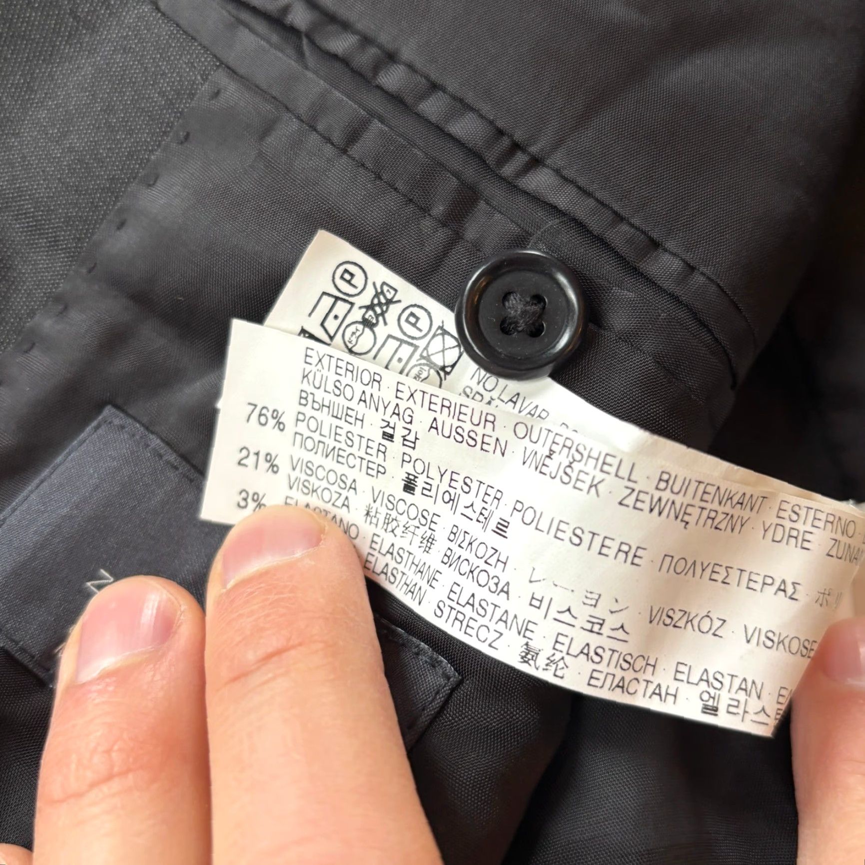 Zara Zara Man Basic Black Blazer Suit Jacket Mens Size 44 EU 54 Regular 2 Piece Notch Lapel Two-Button Double-Vented Black Blazer Jacket Mens Size 44R - 5 Thumbnail