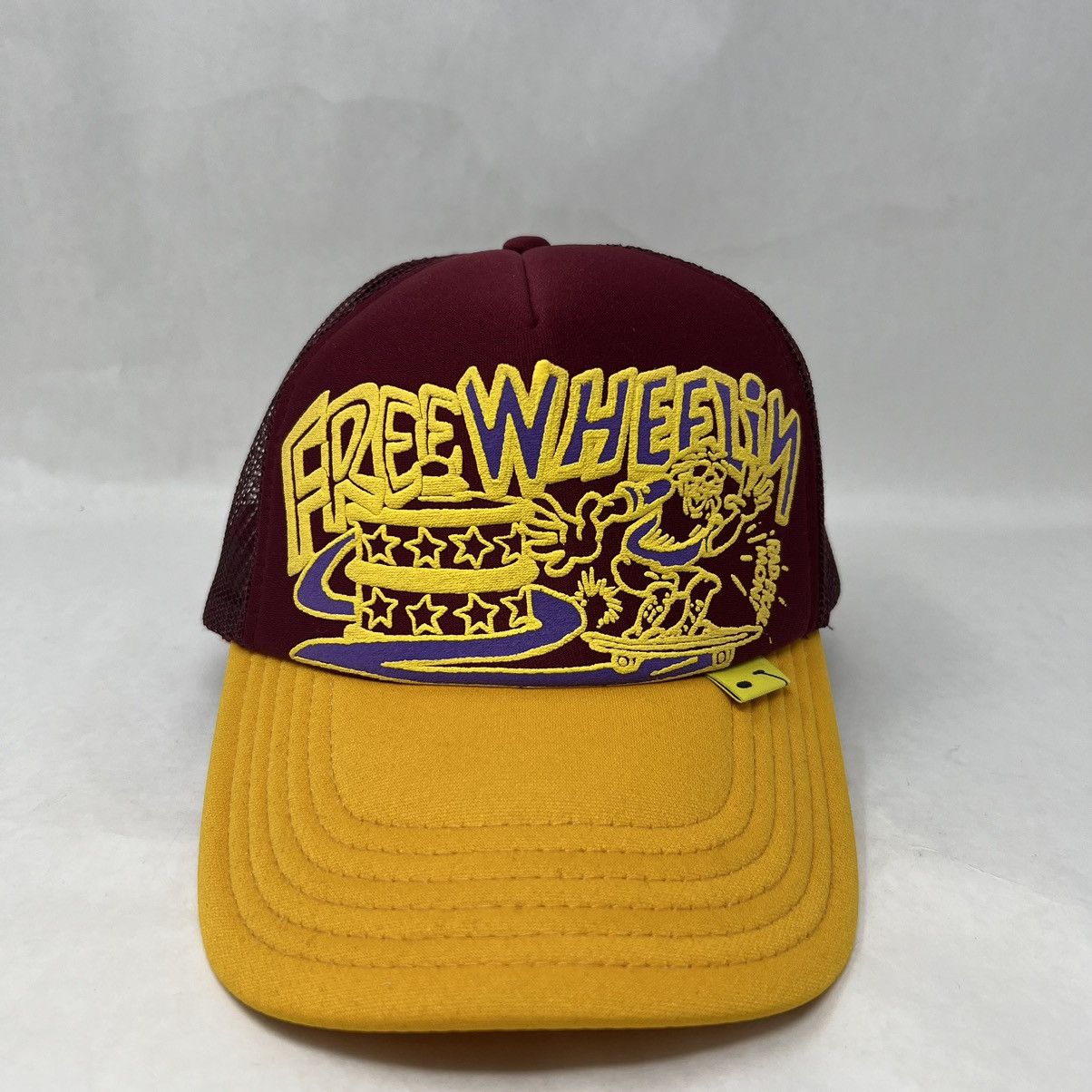 Kapital Kountry Kapital Free Wheelie Trucker Hat Burgundy Gold Size ONE SIZE - 1 Thumbnail