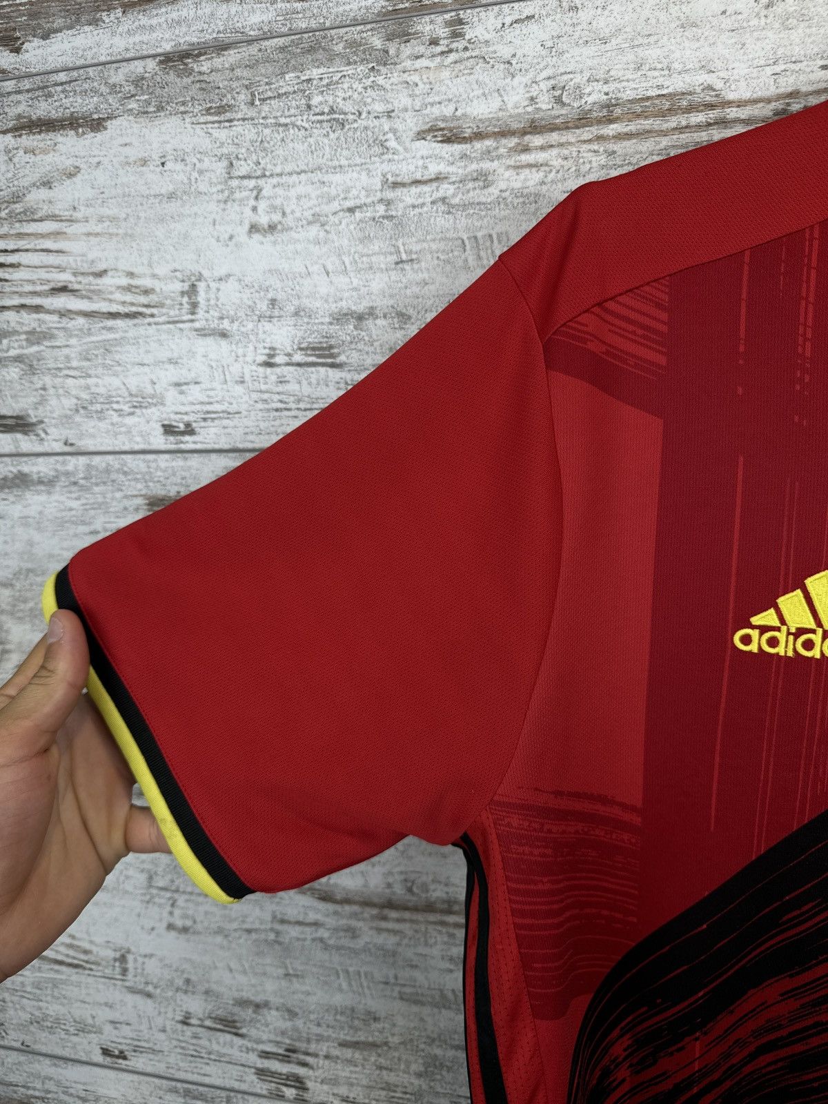 Adidas Mens Vintage Adidas Belgium National Team R. Lukaku T-shirt Size US M / EU 48-50 / 2 - 5 Thumbnail