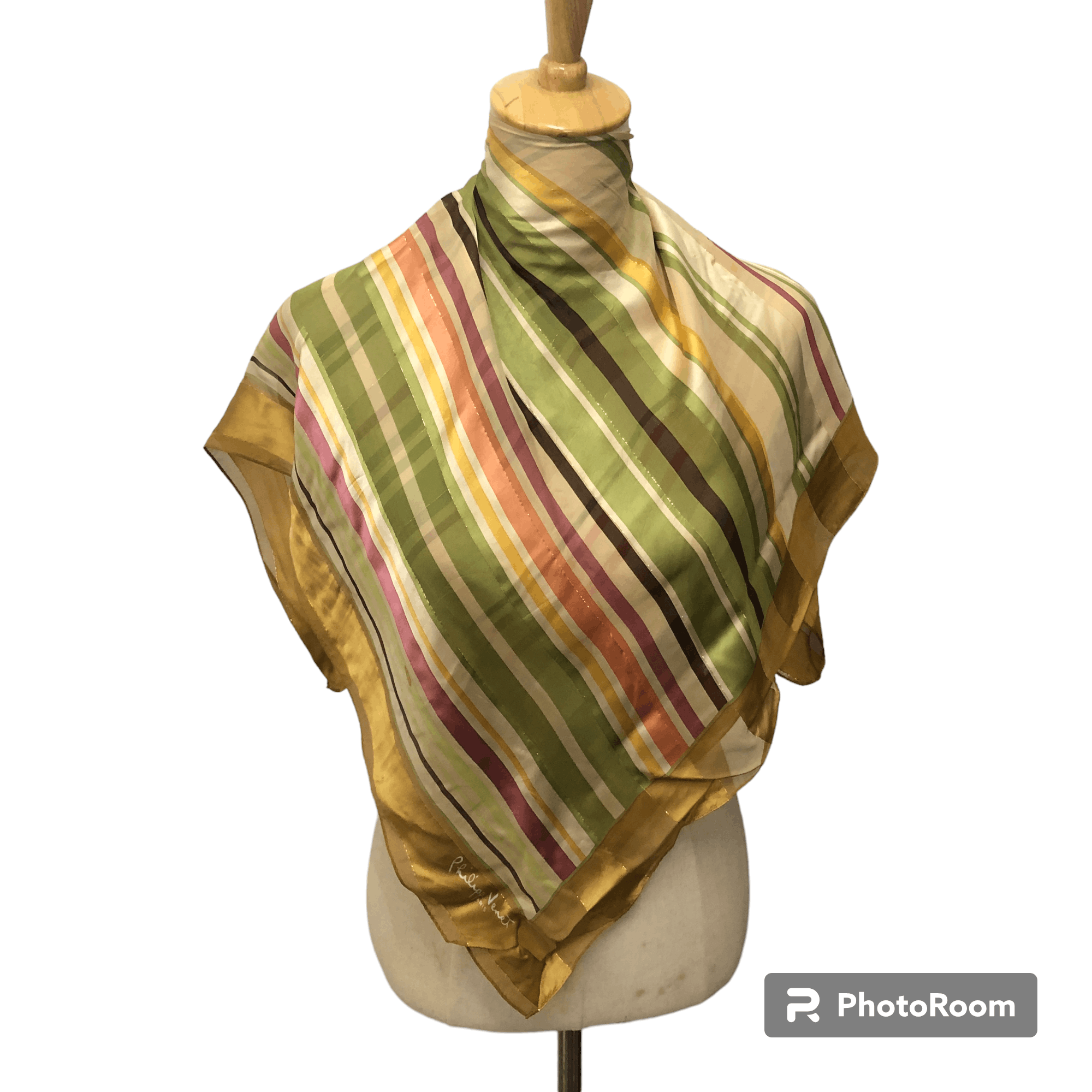 Japanese Brand Philippe V Abstract Silk Scarf M1124 Size ONE SIZE - 1 Thumbnail