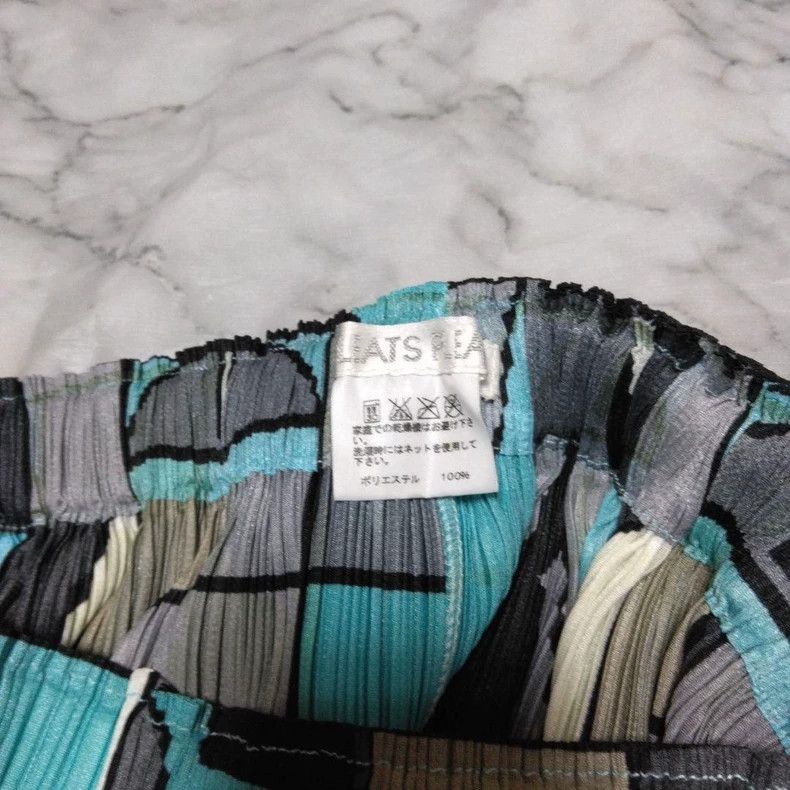 Issey Miyake issey miyake size:3 Retro blue chemically pleated skirt 25 Size 42" / US 20 - 7 Thumbnail