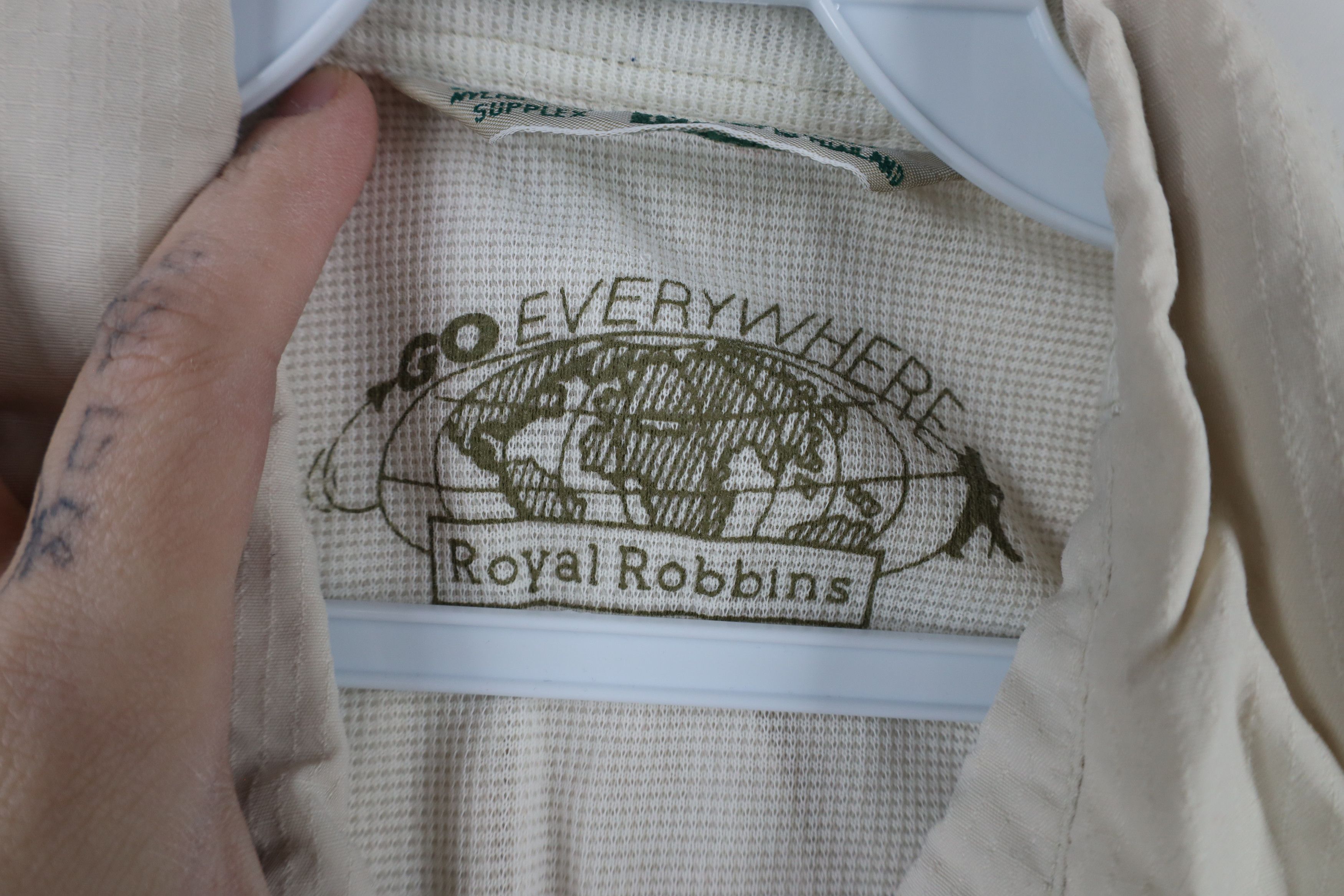 Royal Robbins × Vintage Vintage 90s Royal Robbins Ripstop Short Sleeve Button Shirt Size US S / EU 44-46 / 1 - 10 Thumbnail