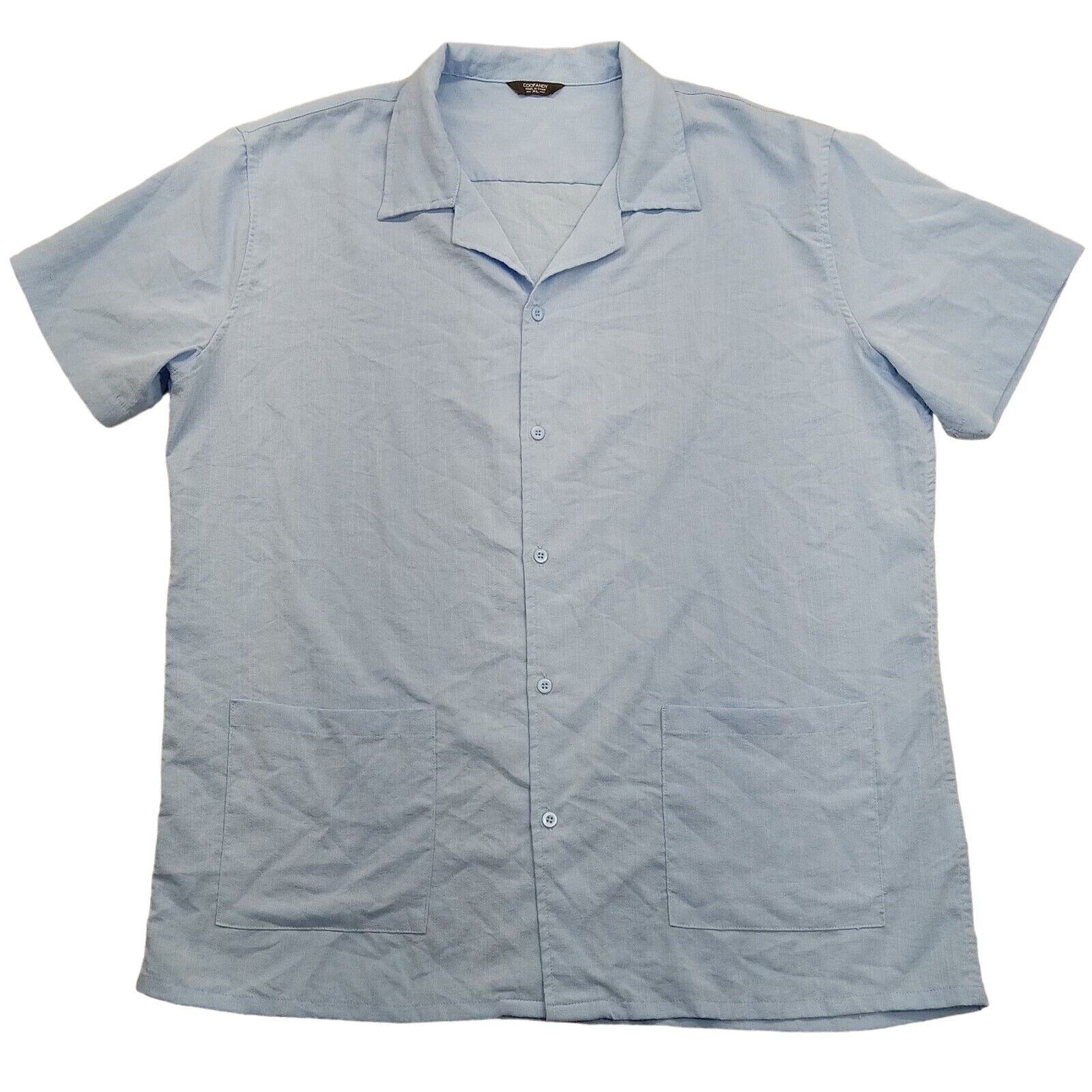 & Other Stories Coofandy Shirt XL Men's Cuban Guayabera Casual Short Sleeve Size US XL / EU 56 / 4 - 1 Thumbnail