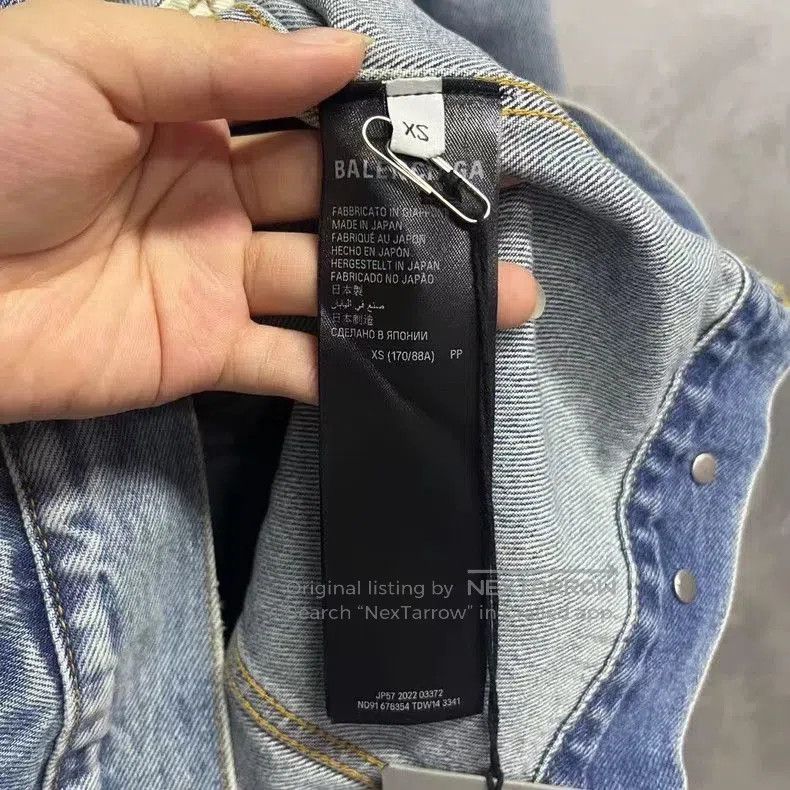 Balenciaga Balenciaga Blue Denim Jacket with BB Print. Size US XS / EU 42 / 0 - 4 Thumbnail