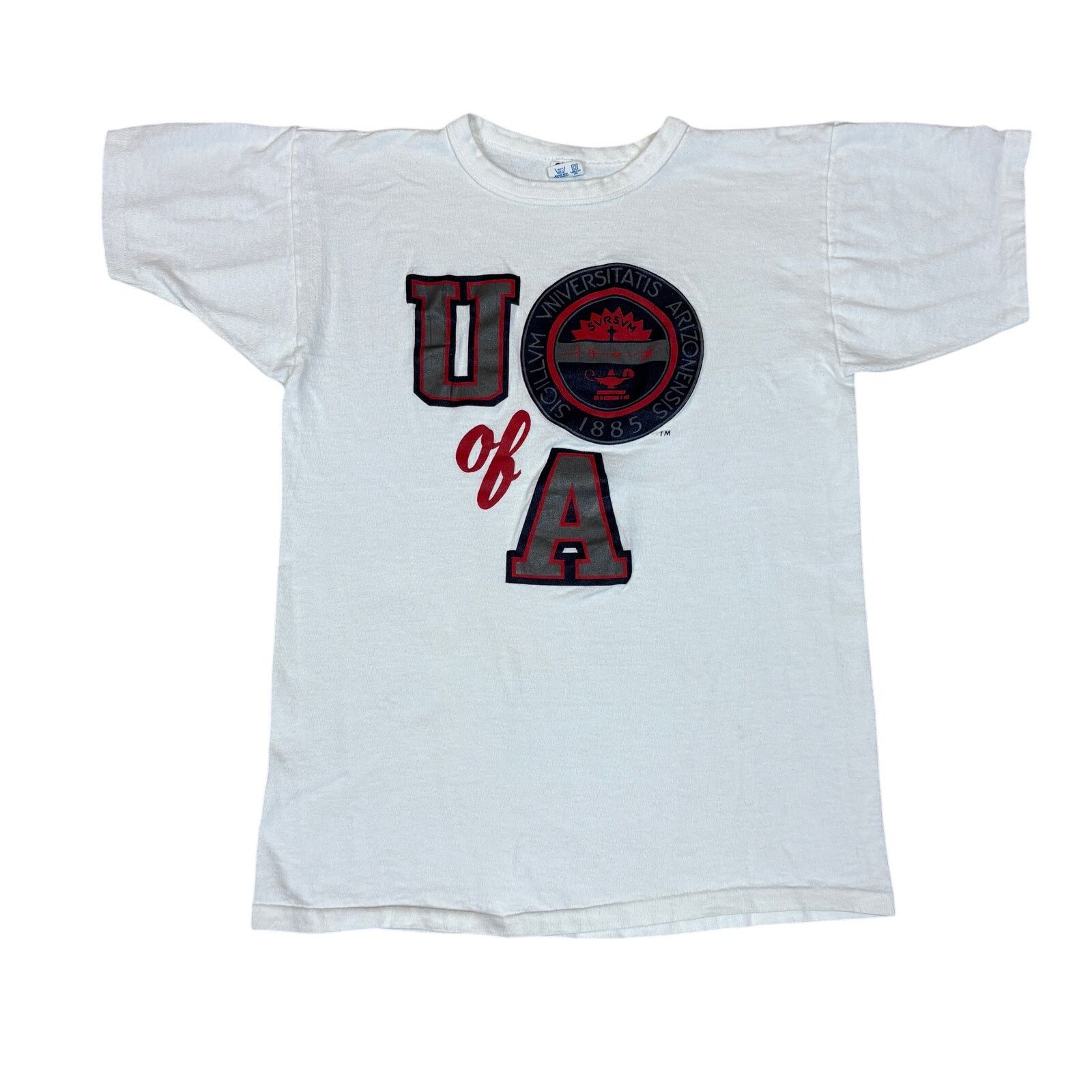 Champion × Vintage VTG 80s University of Arizona Crest Single Stitch Shirt Med Size US M / EU 48-50 / 2 - 1 Thumbnail