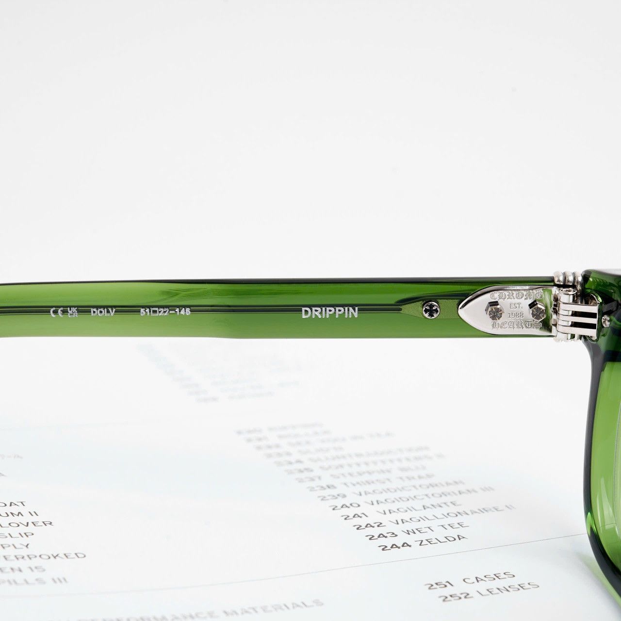 Chrome Hearts CHROME HEARTS DRIPPIN DARK OLIVE GLASSES Size ONE SIZE - 5 Thumbnail