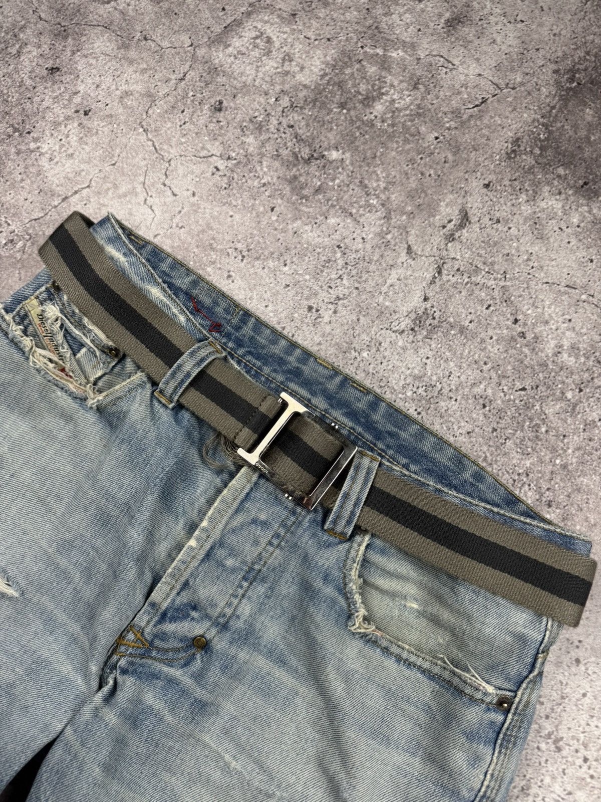 Gucci Original Gucci Web Striped Gray luxury belt Size ONE SIZE - 2 Thumbnail