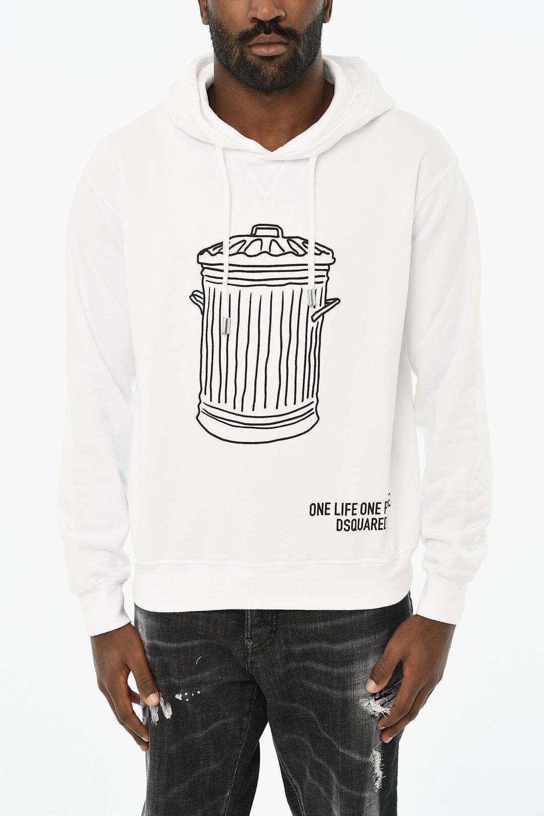 Dsquared2 Cotton Hoodie with Print Size US M / EU 48-50 / 2 - 1 Thumbnail