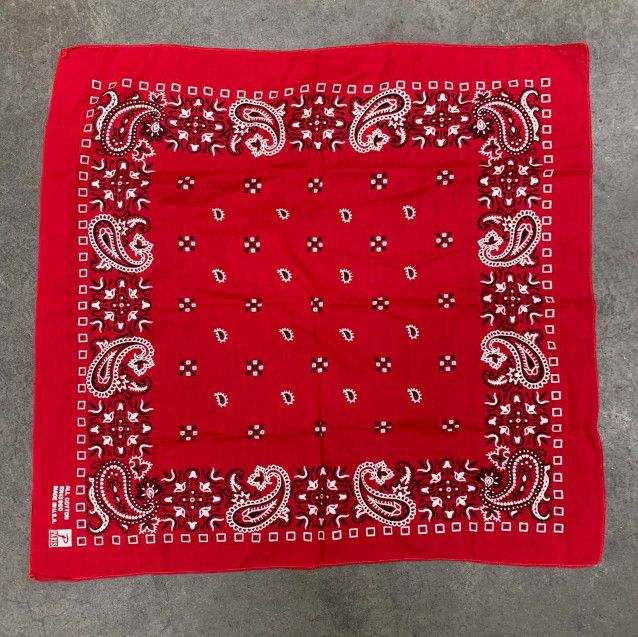 Vintage Vintage 90s red paisley classic made in USA cotton bandana