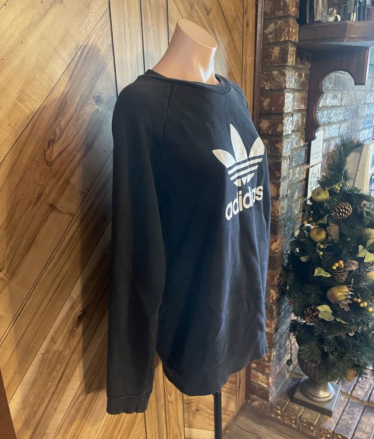 Adidas Adidas Men’s Large Black Classic Logo Pullover Sweatshirt Size US L / EU 52-54 / 3 - 3 Thumbnail