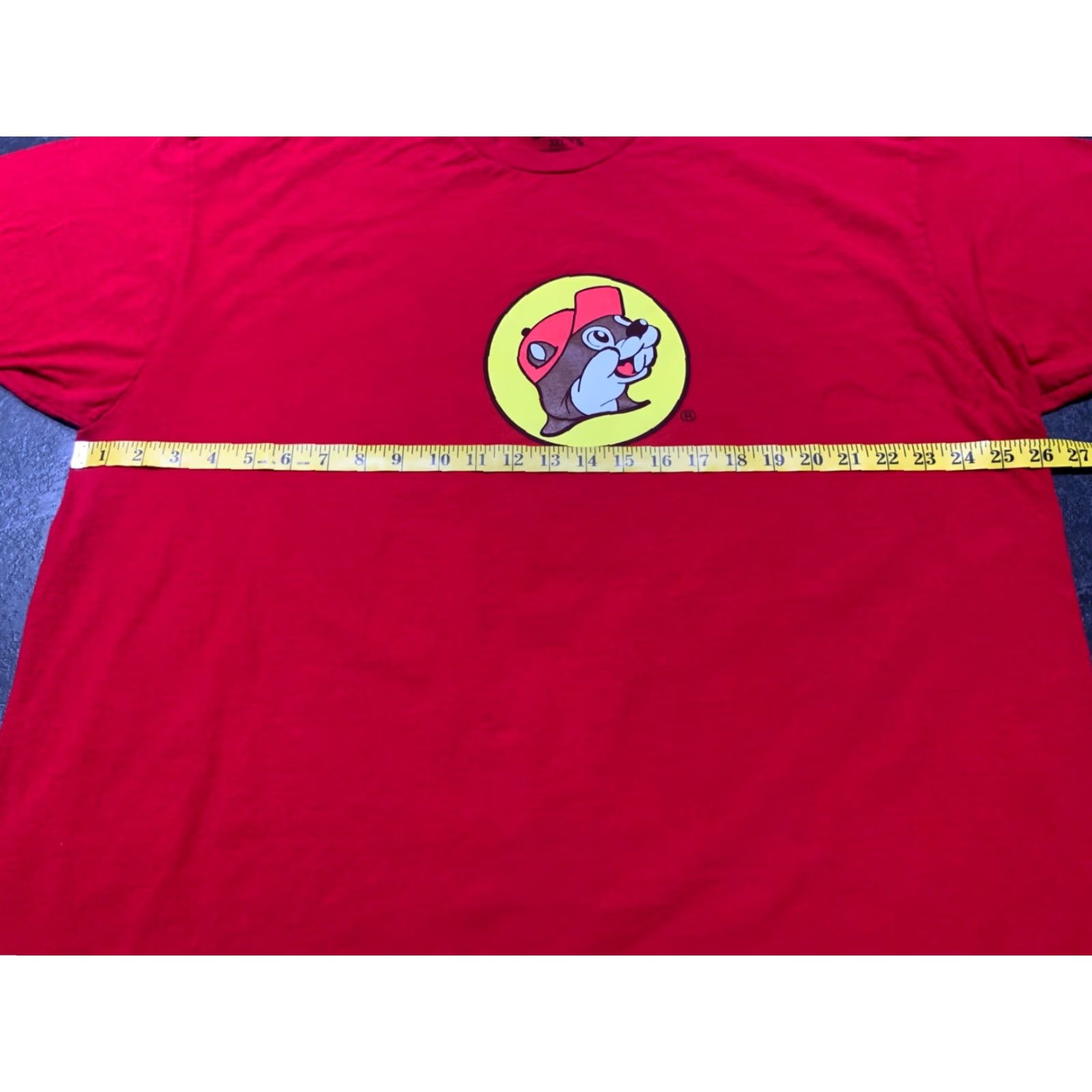 Gildan Buc-ee's Beaver Graphic Red T-Shirt - Gildan - Adult 3XL - Short Sleeve - Solid Cotton - Mens Size US XXL / EU 58 / 5 - 7 Thumbnail