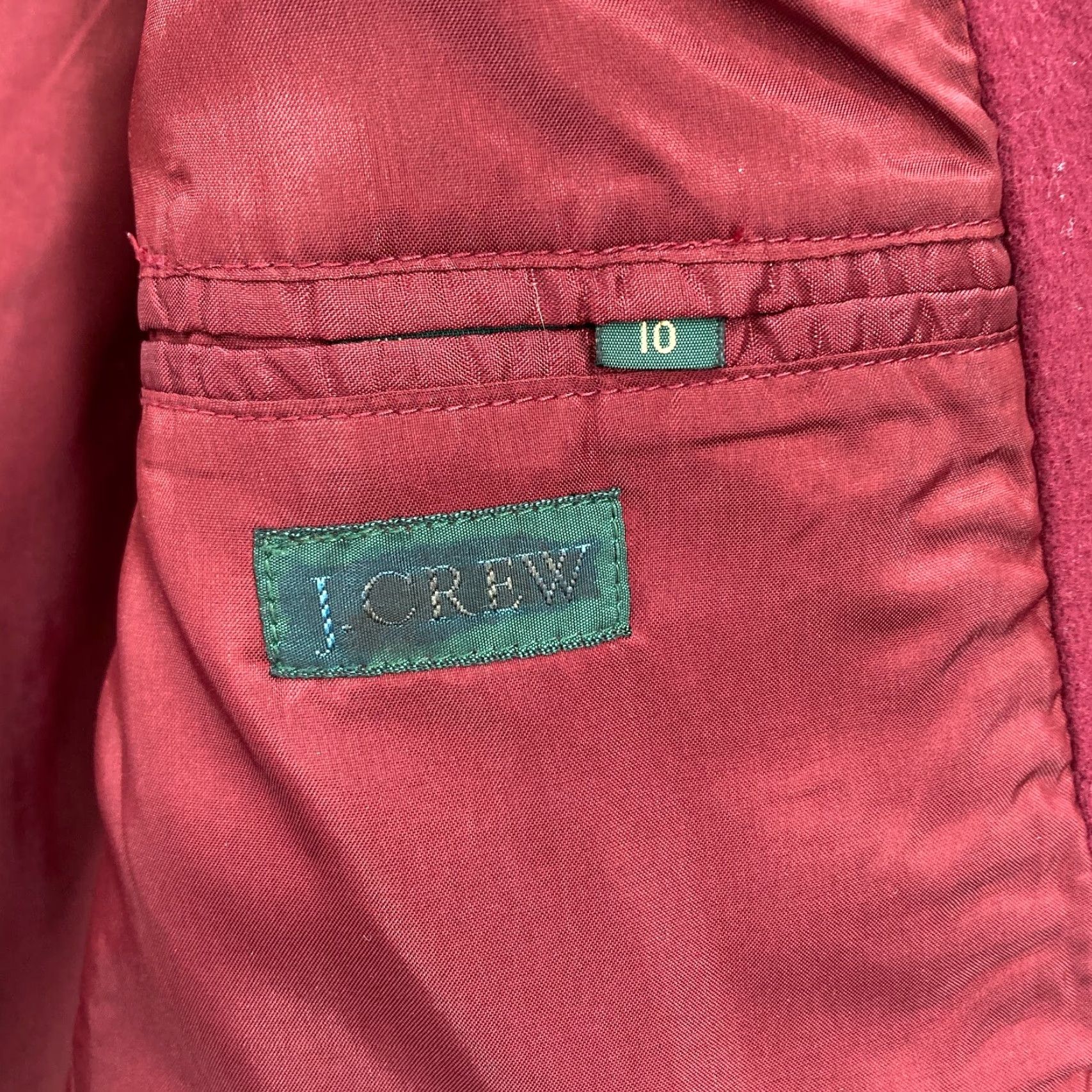 J.Crew Vintage J.Crew Blazer Jacket Women's 10 Red Wool Cashmere Blend Career Hong Kong Size L / US 10 / IT 46 - 5 Thumbnail