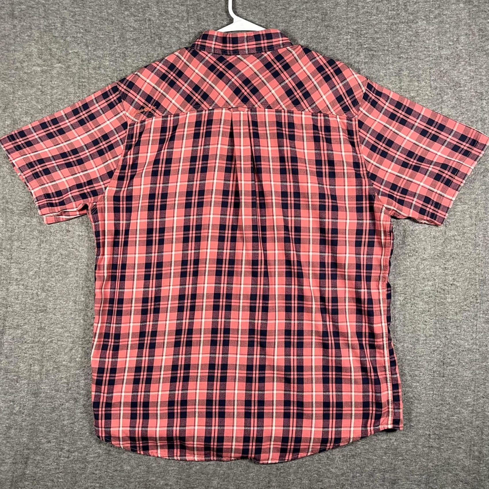 Eddie Bauer Eddie Bauer Shirt Mens XL Pink Plaid Short Sleeve Button Up Workwear Foreman Fit Size US XL / EU 56 / 4 - 3 Thumbnail