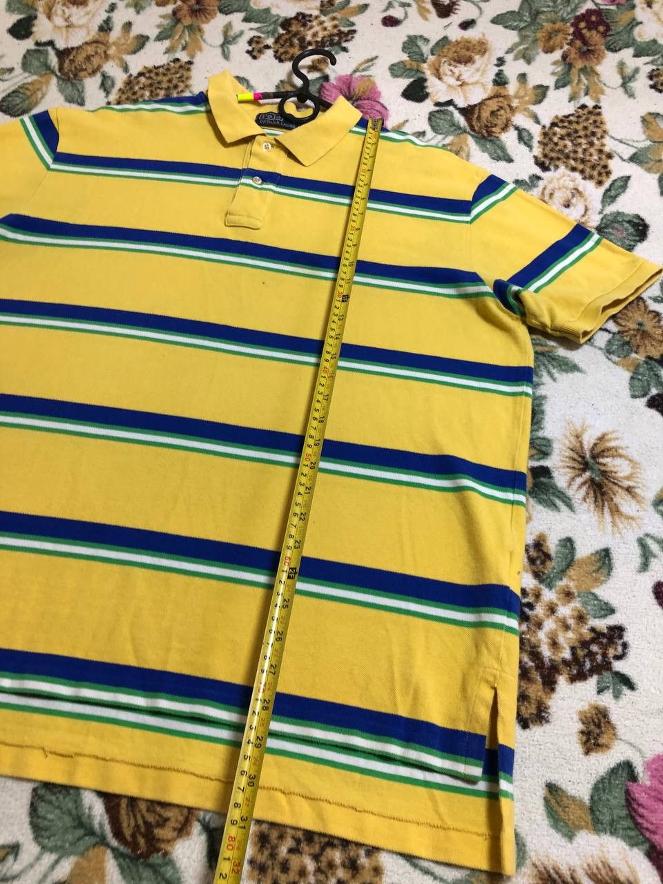 Polo Ralph Lauren Polo Ralph Lauren Yellow Stripe Cotton Polo Men's Size US XL / EU 56 / 4 - 9 Thumbnail