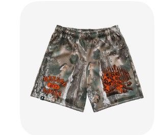 Warren Lotas Demon Guard Faded Hunting Camo mesh shorts