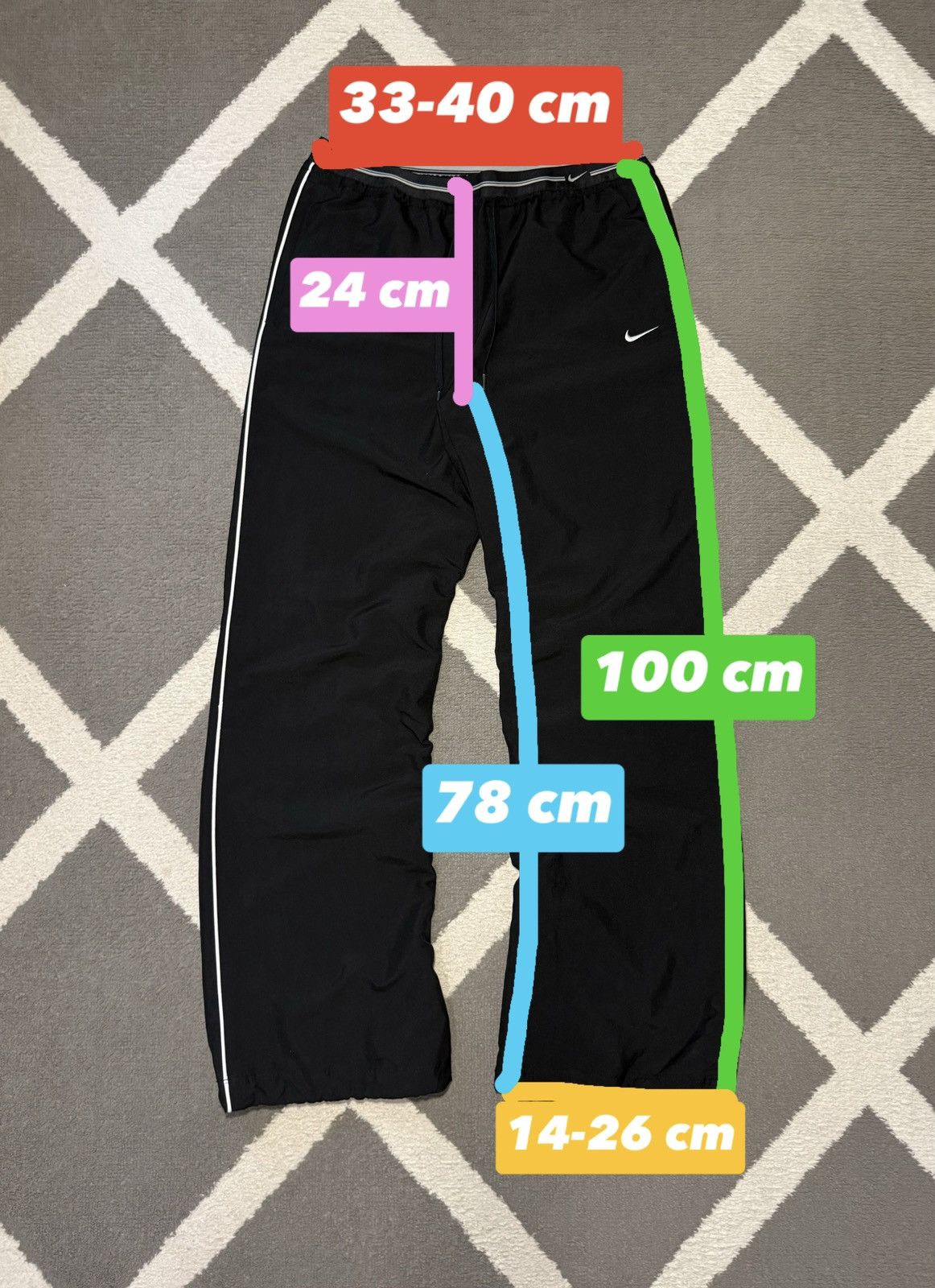 Nike Vintage 00’s Nike Swoosh Women’s Parachute Track Pants Size 26" / US 2 / IT 38 - 18 Thumbnail