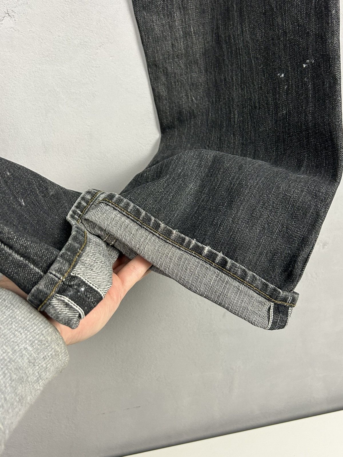 Japanese Brand Vintage Japanese Selvedge Denim Jeans Cinch Back Distressed Size US 31 - 4 Thumbnail